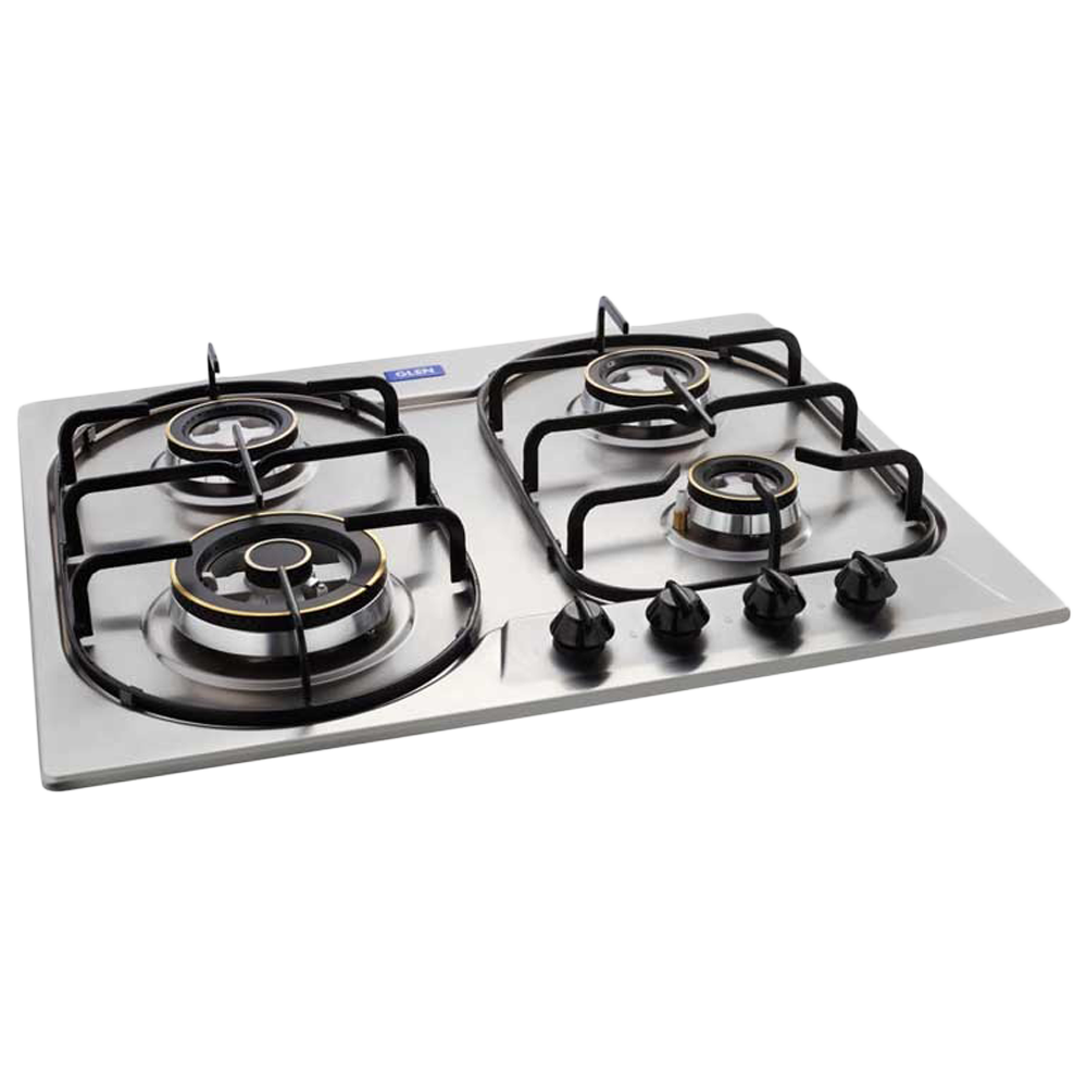 Glen 1061 DB TR 4 Burner Stainless Steel Grade 304 Built-in Gas Hob (Integrated Auto Ignition, Silver)_1