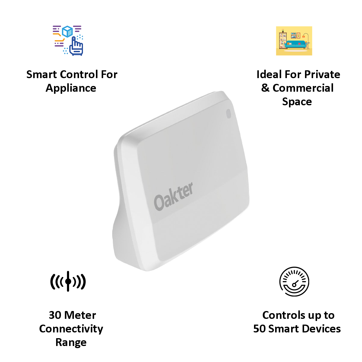 Oakter Smart Home Device (Smart Home Hub, White)_4