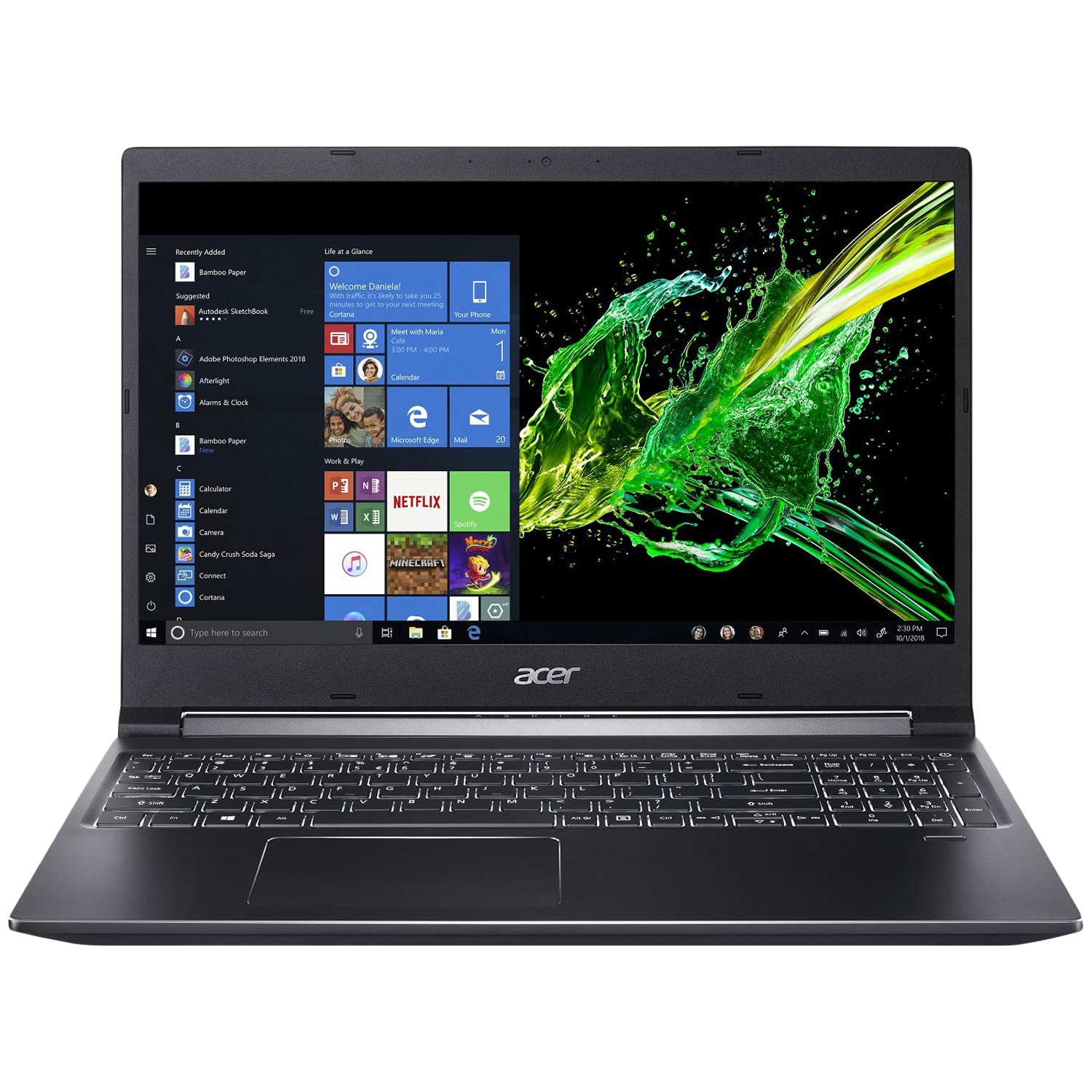 

Acer Aspire 7 A715-42G (UN.QAYSI.003) Ryzen 5 Windows 10 Home Laptop (8GB RAM, 512GB SSD, NVIDIA GeForce GTX 1650 + 4GB Graphics, MS Office, 39.62cm, Charcoal Black), No color