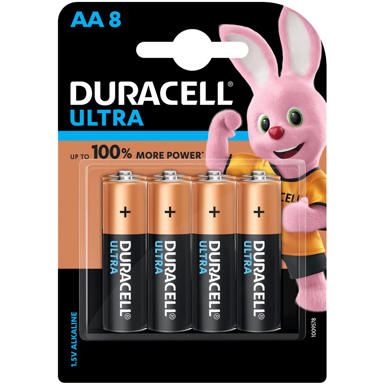Duracell Ultra Alkaline Non Rechargeable Batteries for HP Toys, Flashlights (Operates Over Wider Range of Temperature, DU CB AL AA 8, Copper Black)_1