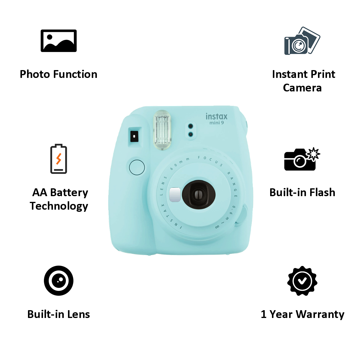 FUJIFILM Instax Mini 9 Cobalt Blue Instant Camera with Extra Batteries &  Battery Charger Bundle in Delhi at best price by Rama Color Digital  Photoshop - Justdial