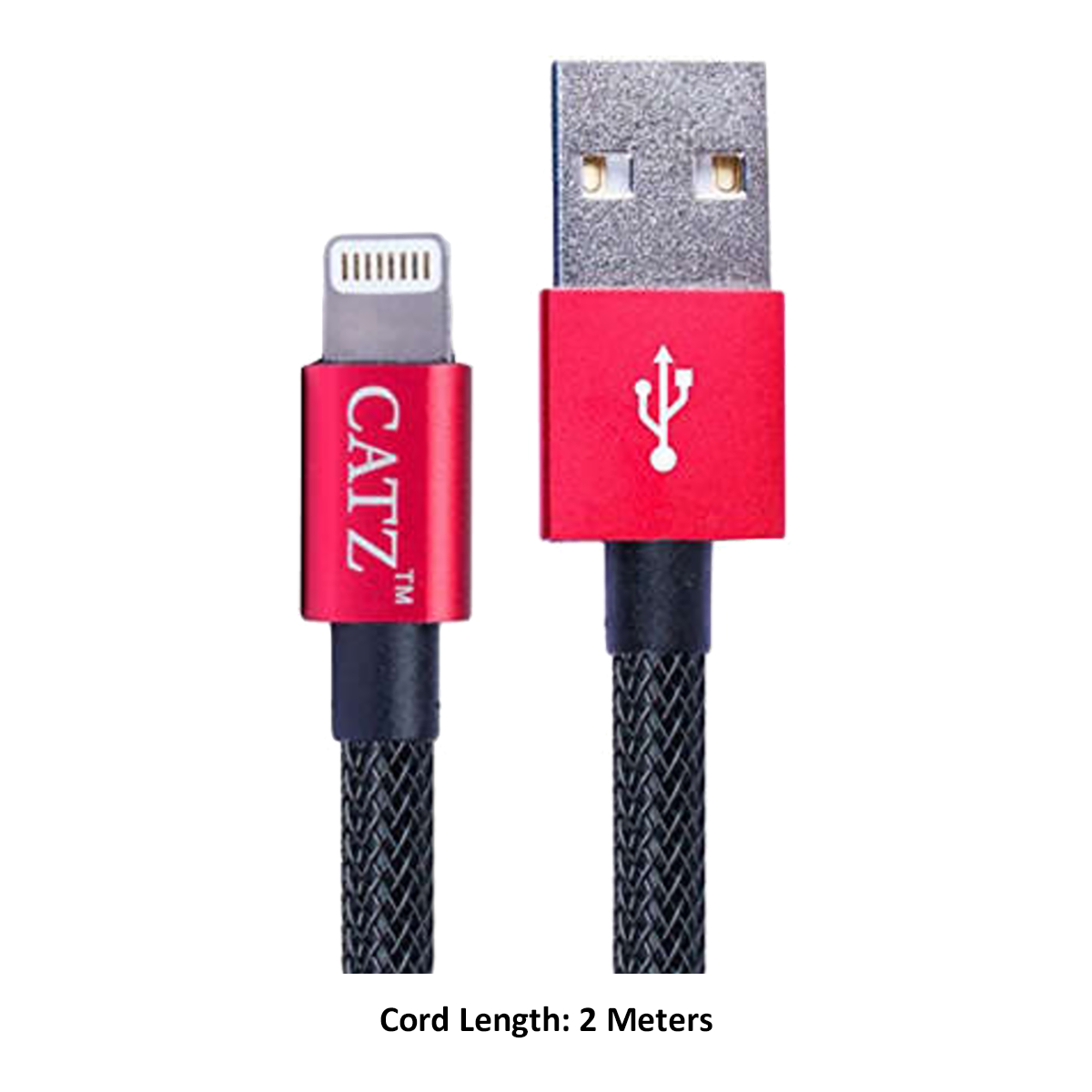 Catz 2 Meter USB (Type-A) to Lightning Data Transfer USB Cable (For iPhones/iPads, CZ-LT 2M, Black)_2