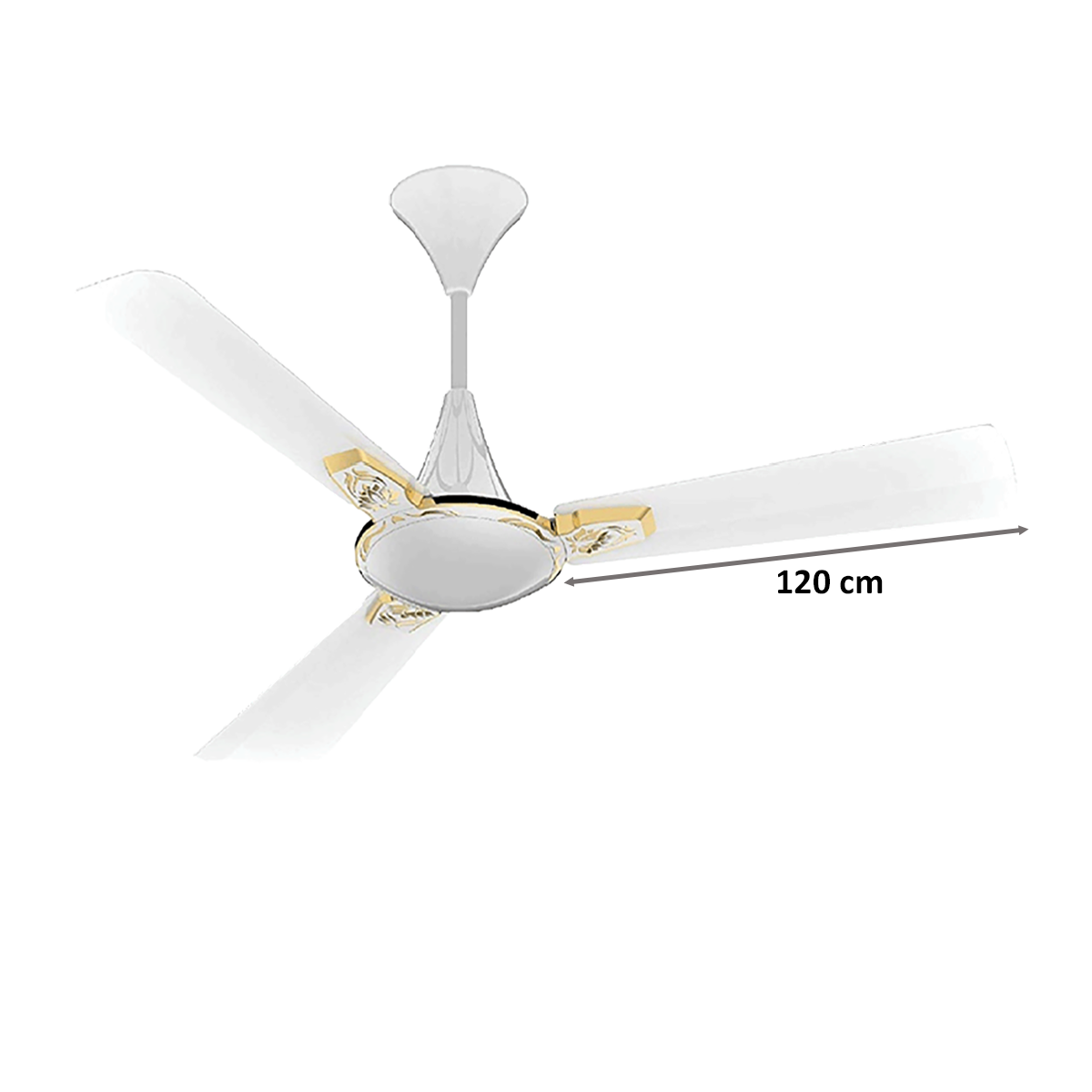 Crompton 120 cm 3 Blades Ceiling Fan (Aura2 / Lotus Pearl White Gold)_2