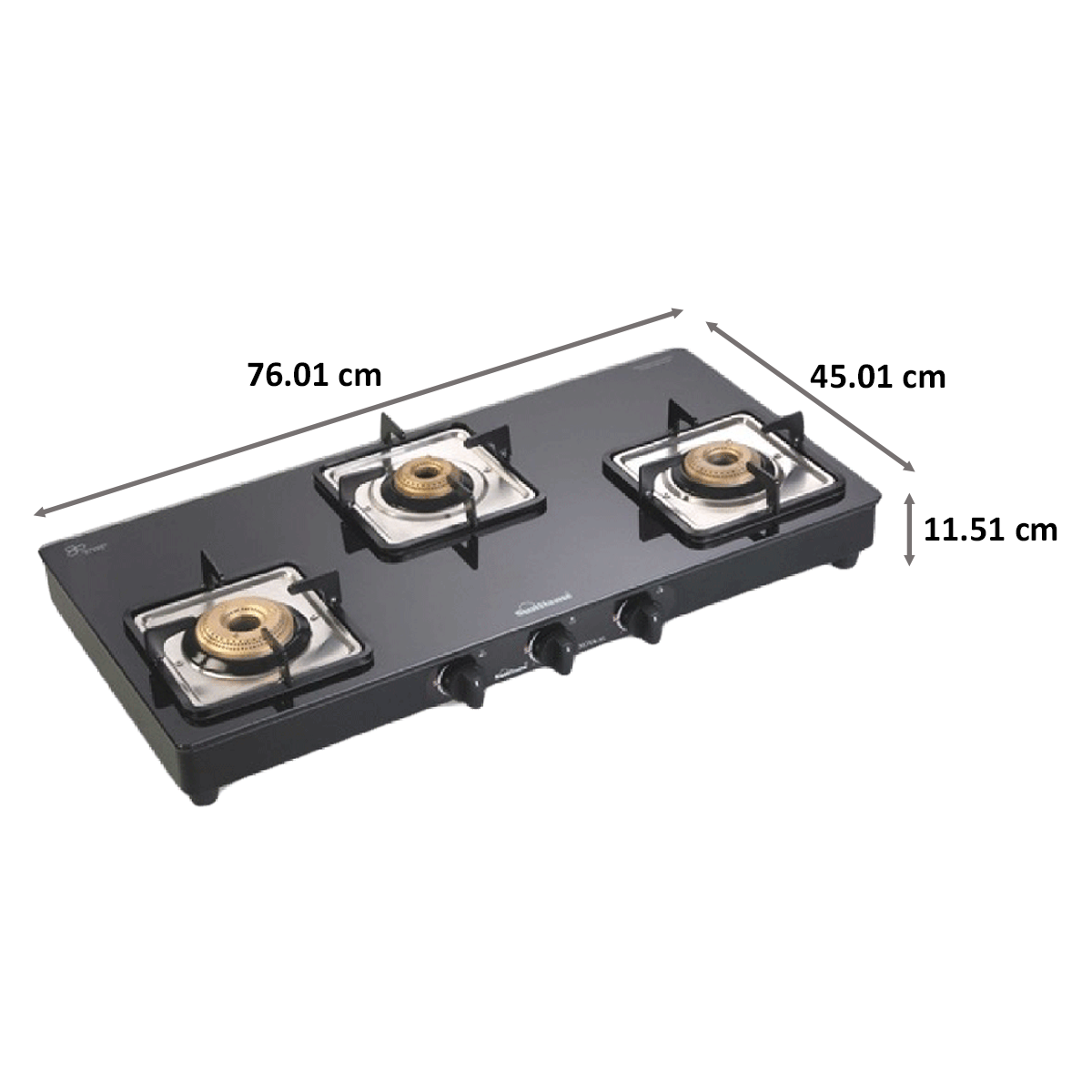 sunflame 3 burner chulha