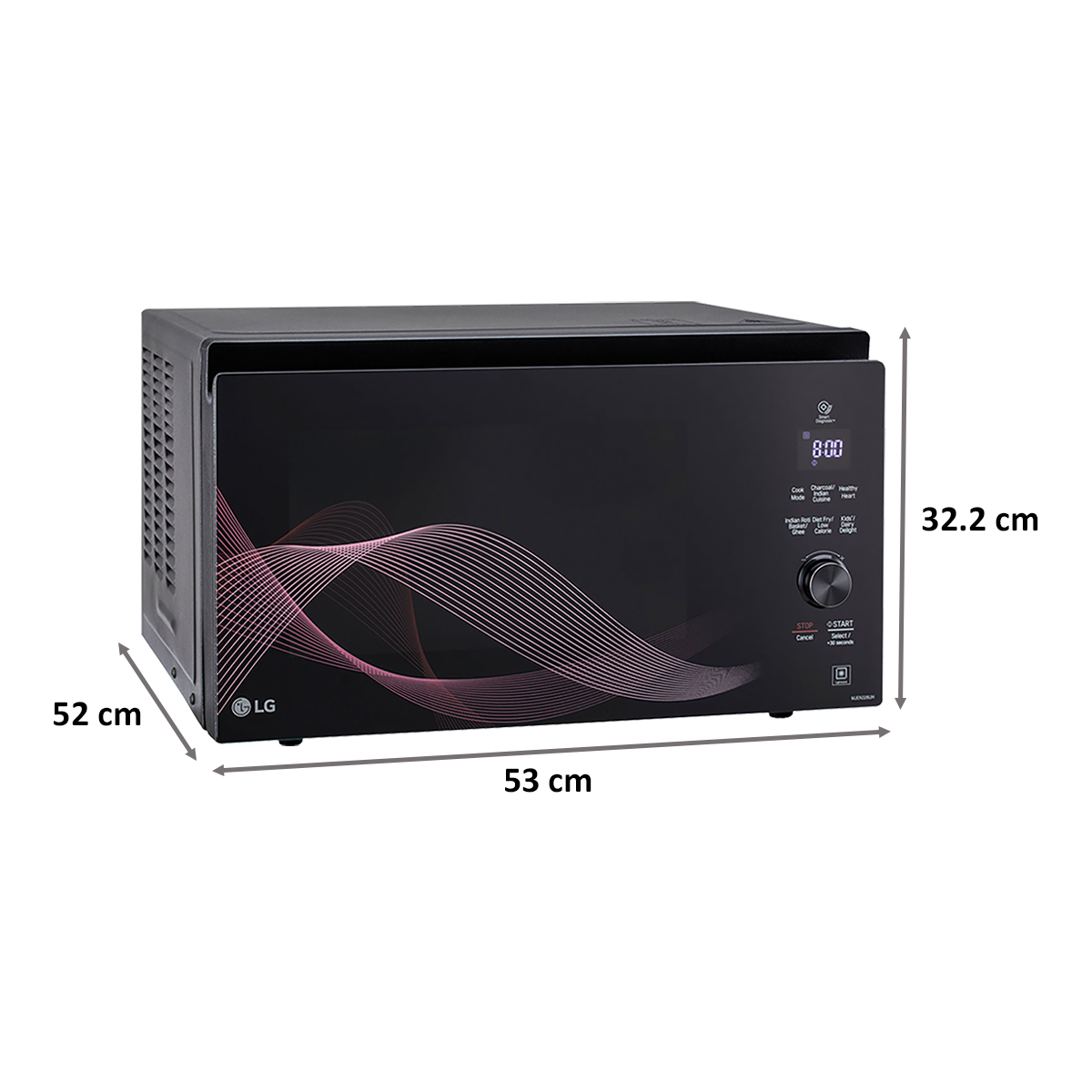 LG 32 Litres Convection Microwave Oven (Charcoal Lightning Heater, MJEN326UH, Black)_2