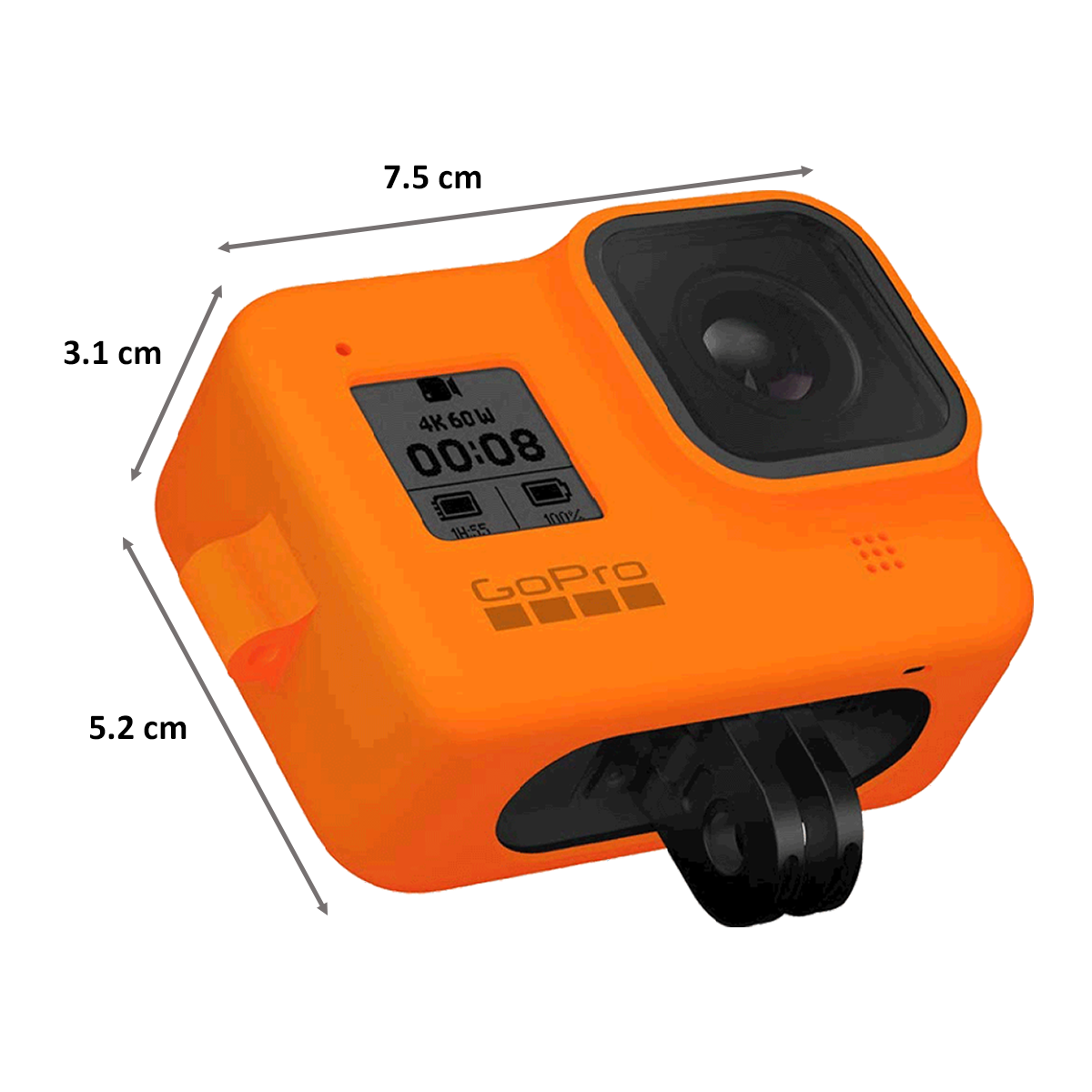 GoPro Sleeve Plus Lanyard for Hero 8 (AJSST-004, Hyper Orange)_2