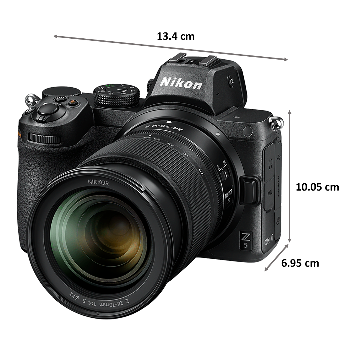 Nikon Z 5 24.3MP Mirrorless Camera (Single Lens Kit, Diopter Adjustment, VOK040XN, Black)_2