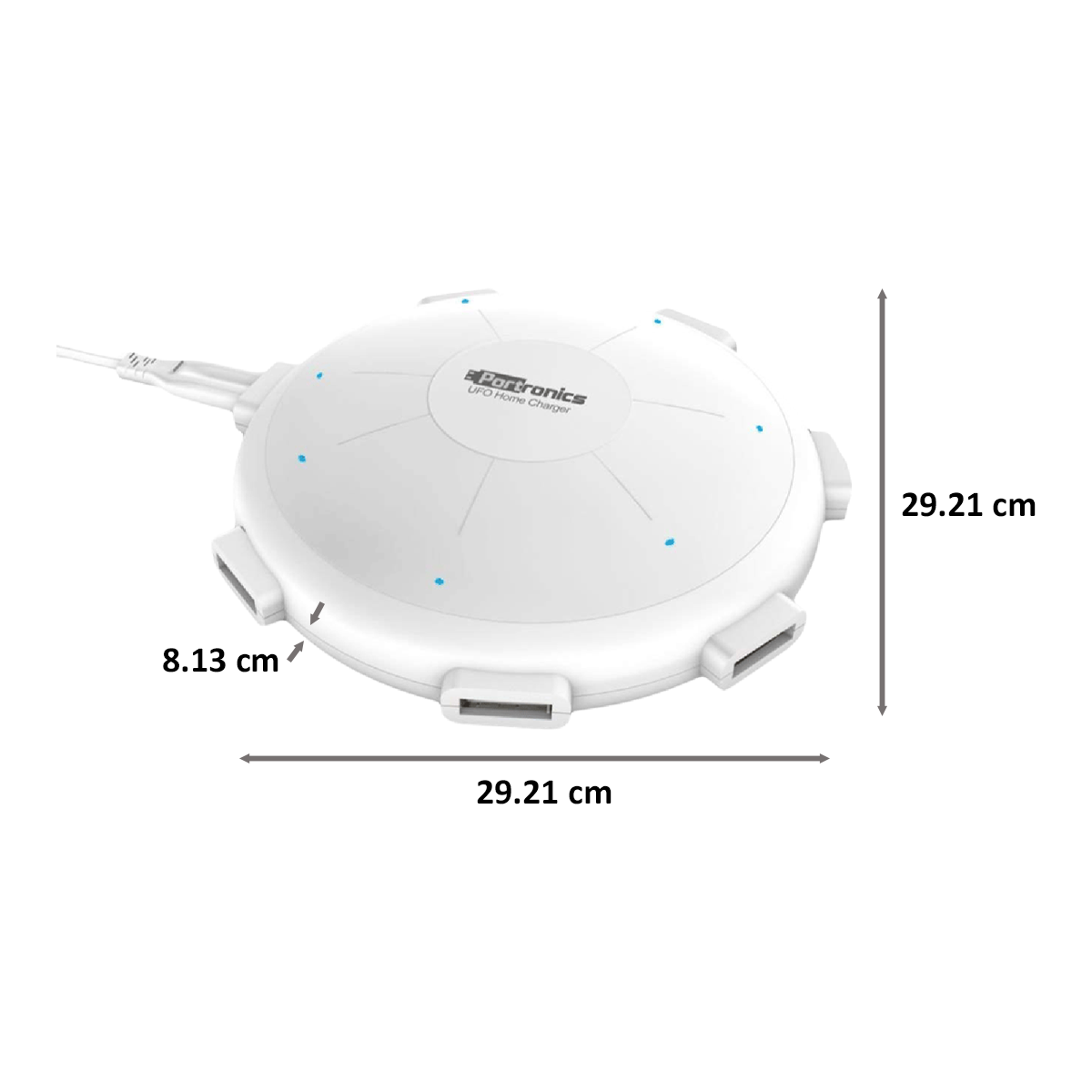 Portronics UFO Wireless Home Charging Pad (POR 343, White)_3