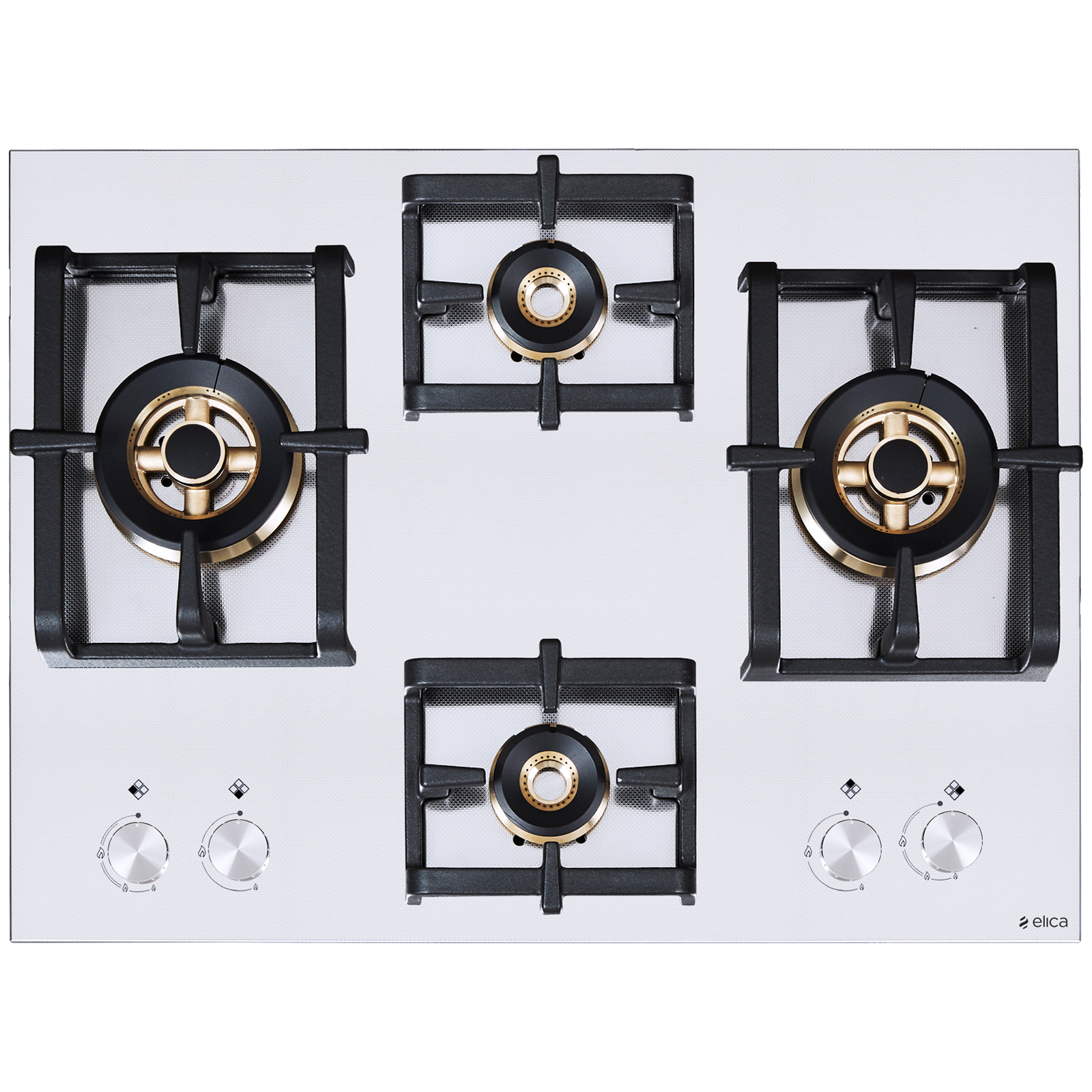 Elica Inox Pro FB MFC 4B 70 DX 4 Burner Stainless Steel Built-in Gas Hob (Cast Iron Grids, 3023, Steel)_1