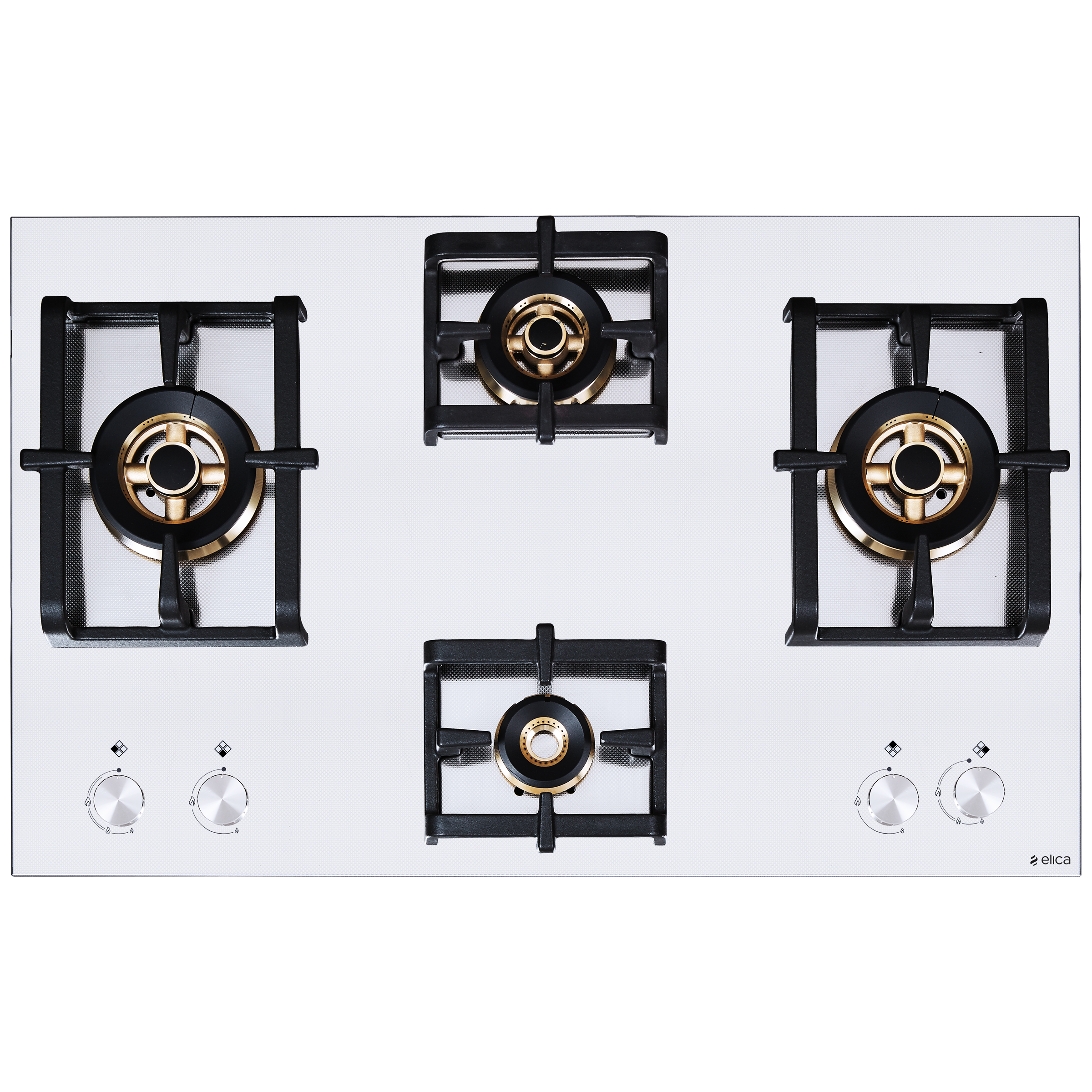 Elica Inox Pro FB MFC 4B 91 DX 4 Burner Stainless Steel Built-in Gas Hob (Cast Iron Grids, 3021, Steel)_1