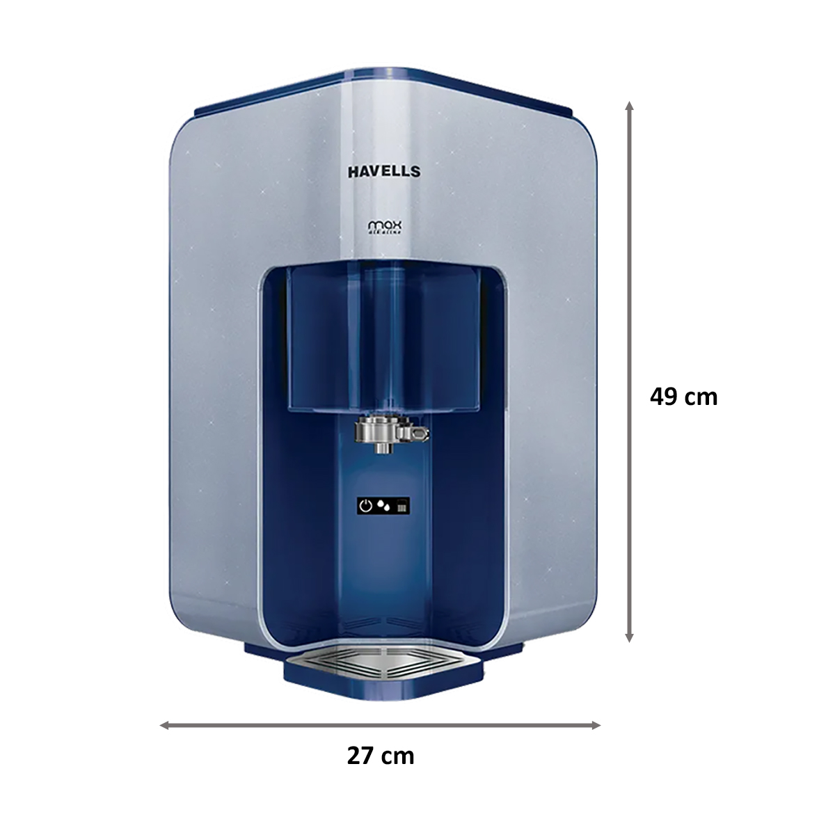 Havells Max Alkaline 7 litres RO+UV Water Purifier (GHWRPMD015, Blue)_2