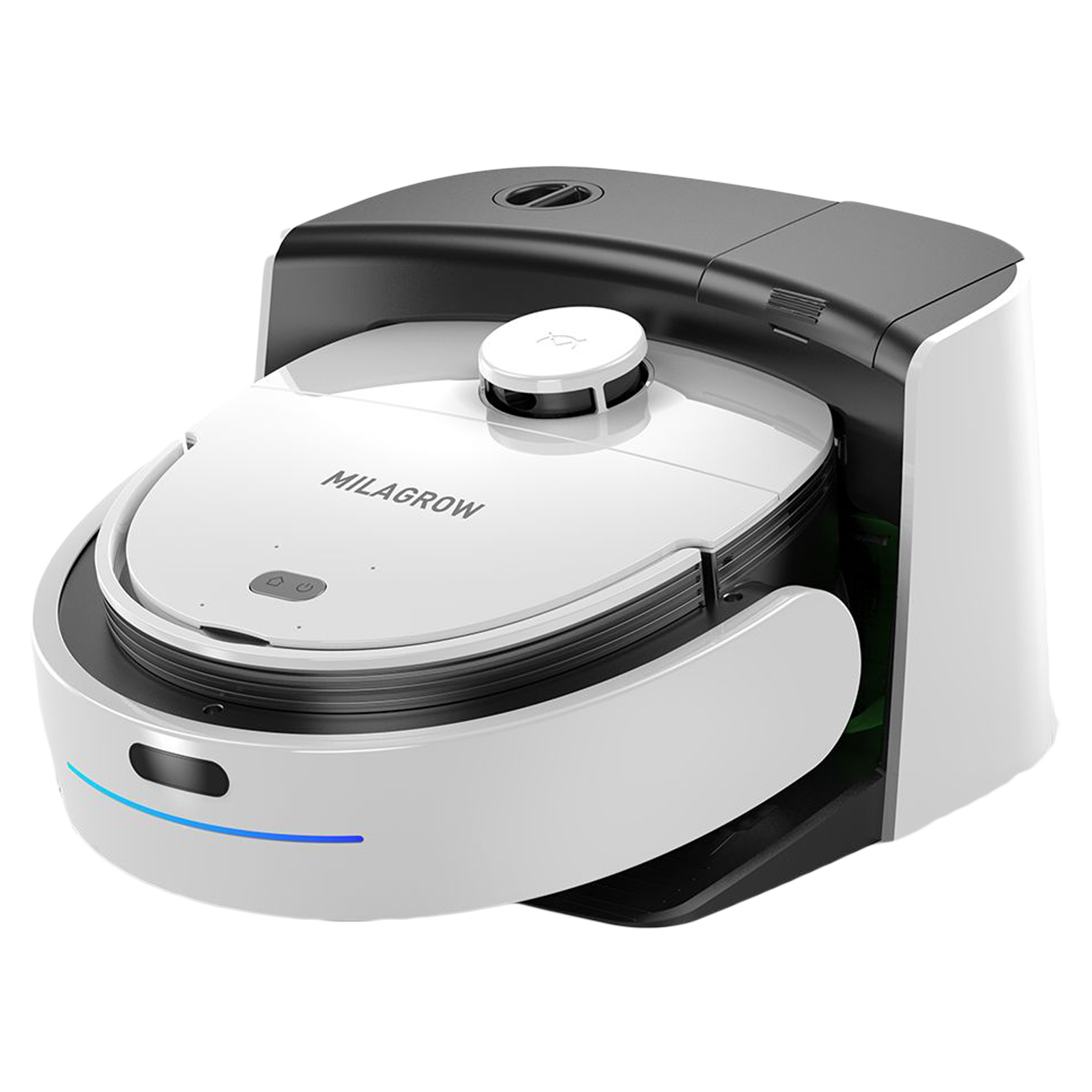 

Milagrow IMap Max Zip 55 Watts Robotic Vacuum Cleaner (1 Litres Tank, White), No color