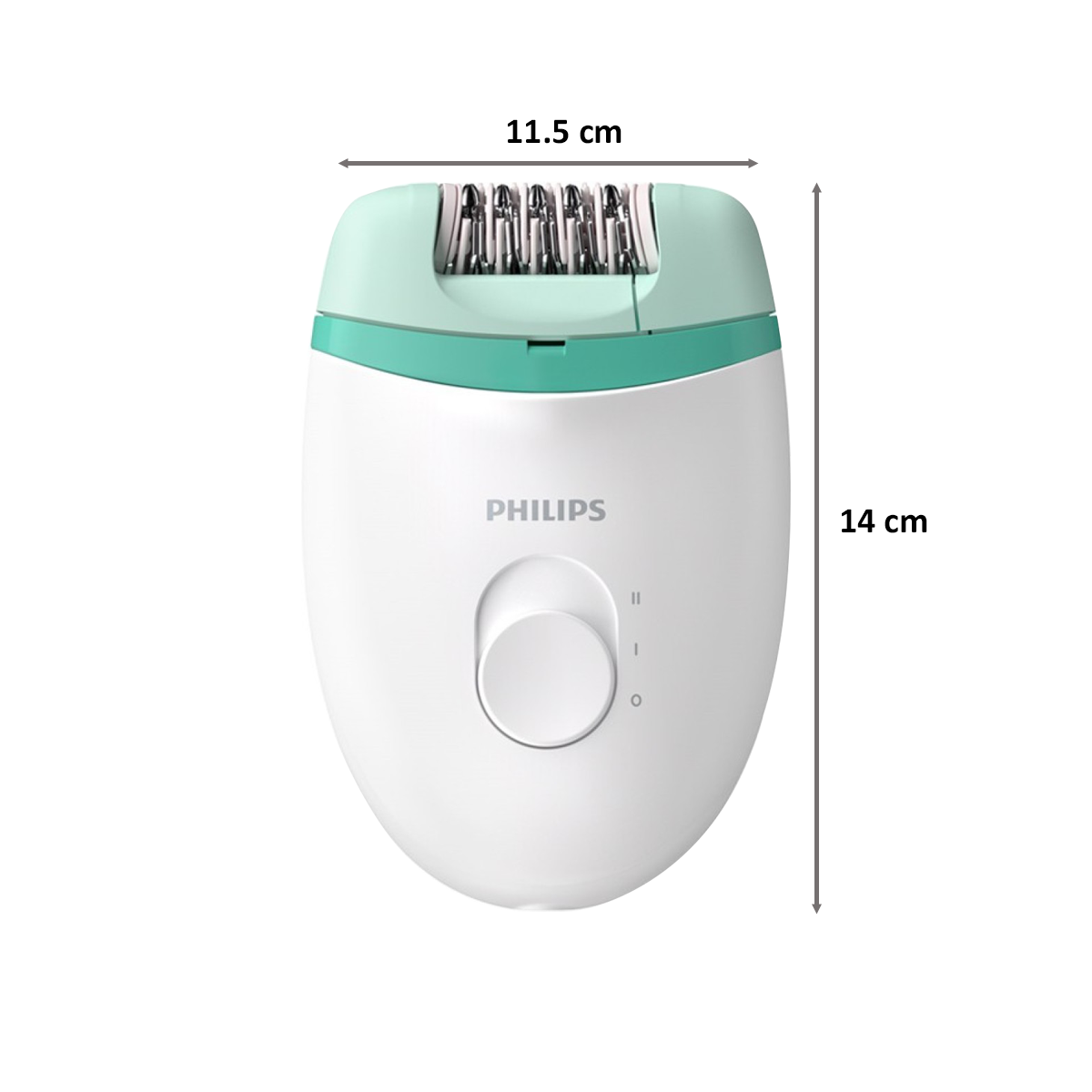 Philips Satinelle Essential Corded Epilator (Compact, BRE245/00, White/Green)_2