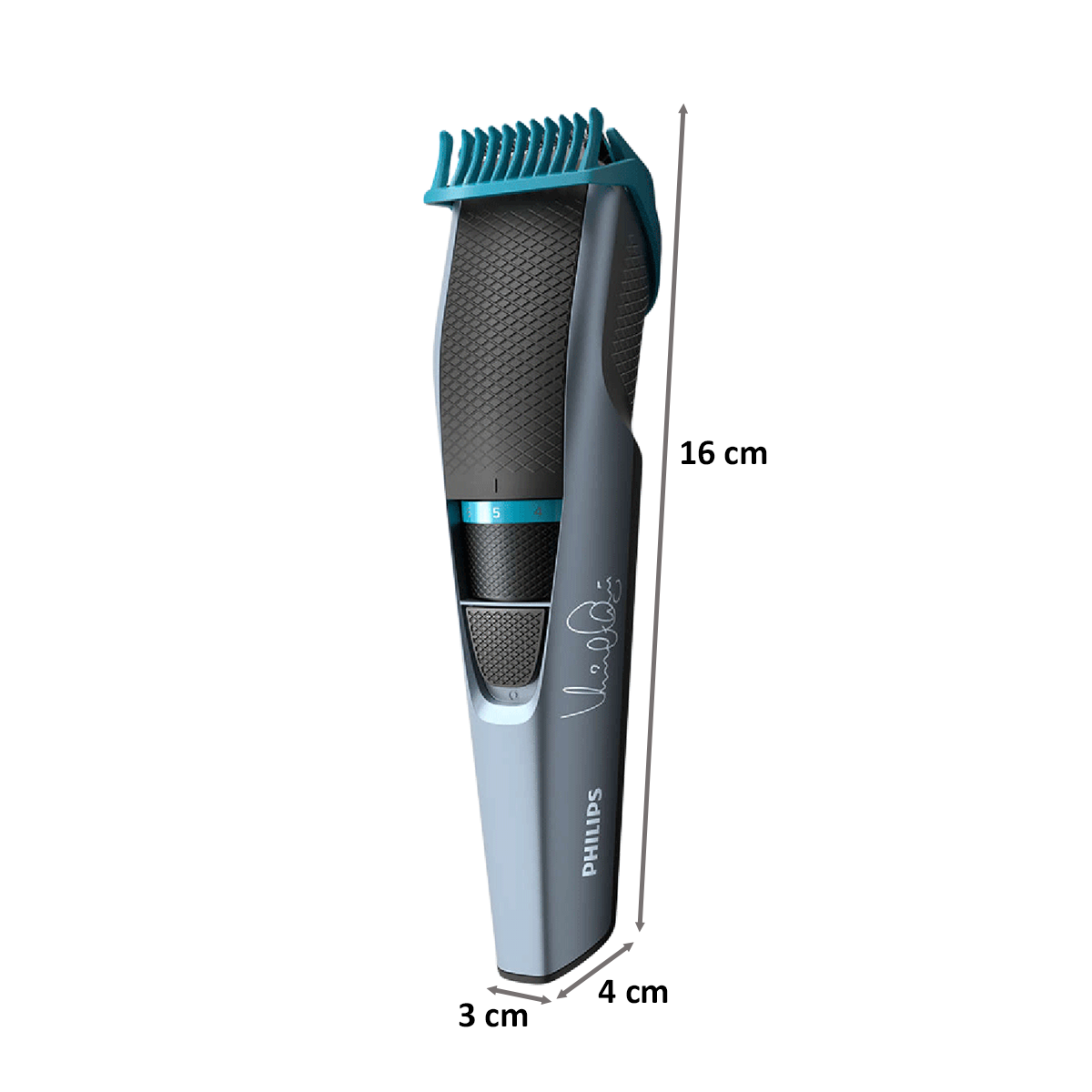 Philips Beardtrimmer Series 3000 Stainless Steel Blades Cordless Beard Trimmer (60 Min Run Time/10h Charge, 10 Length Settings, BT3102/15, Black/Grey)_2