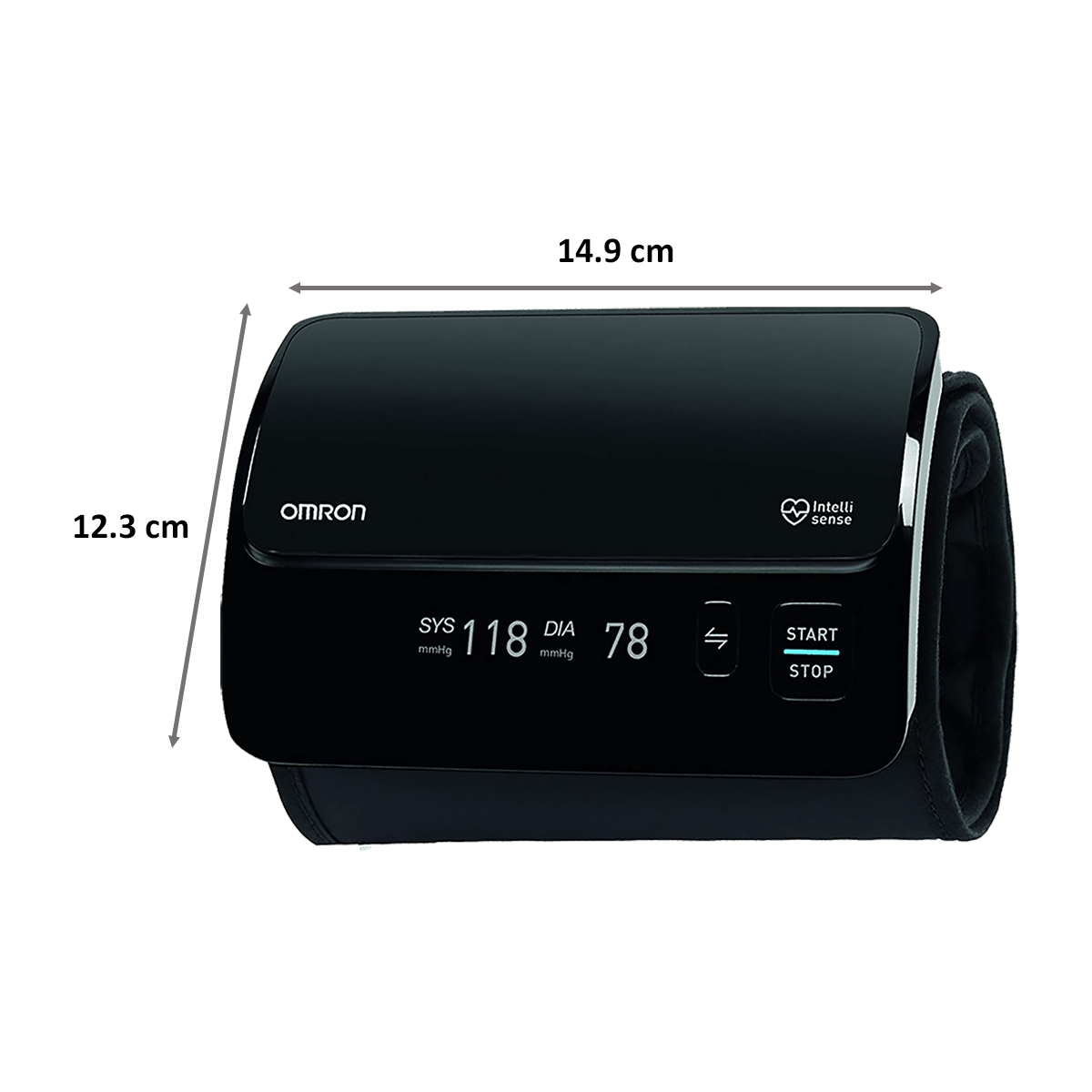 Omron Smart Elite Plus Fully Automatic Digital Blood Pressure Monitor (Intellisense Technology, HEM-7600T, Black)_2
