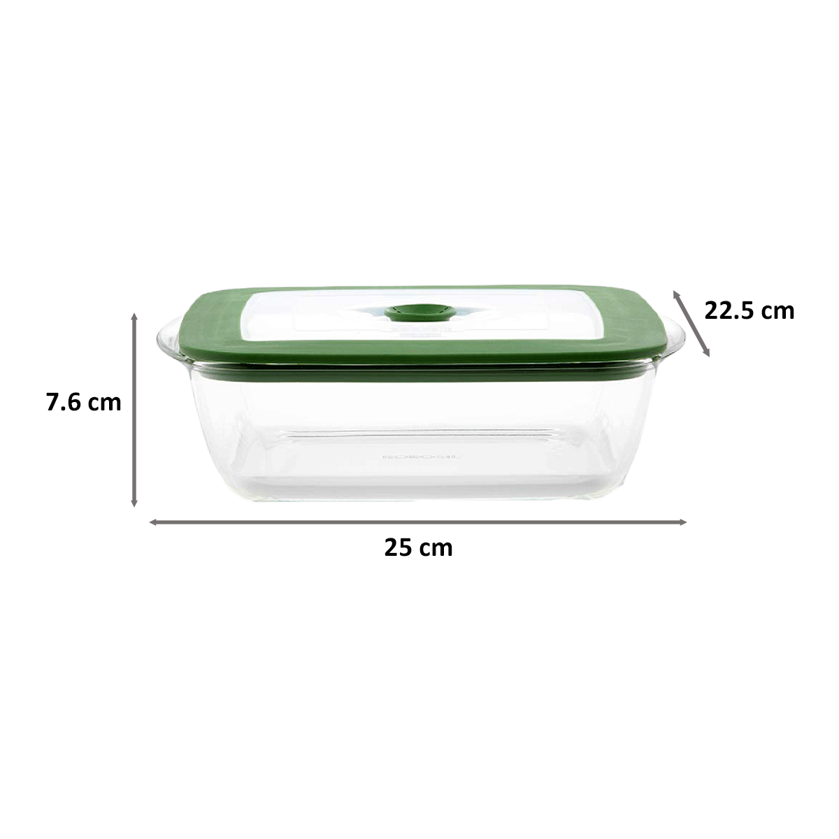Borosil Square Dish with Lid for Microwave Oven and Refrigerator (Extreme Temperature Resistance, IYSQGRL2200, Transparent)_2