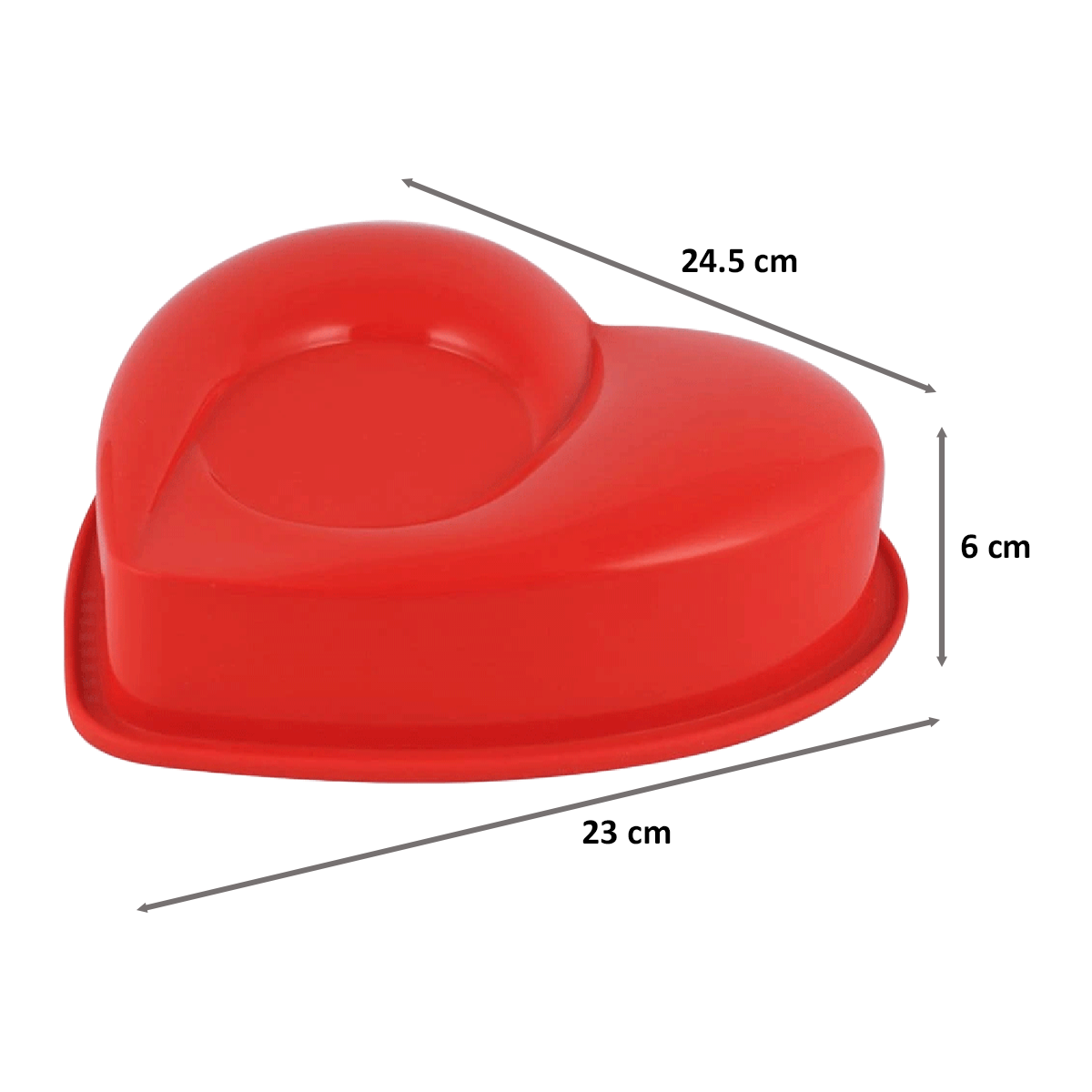 Wonderchef Pavoni Heart Shaped Cake Mould (Non-Toxic, 63152920, Red)_2