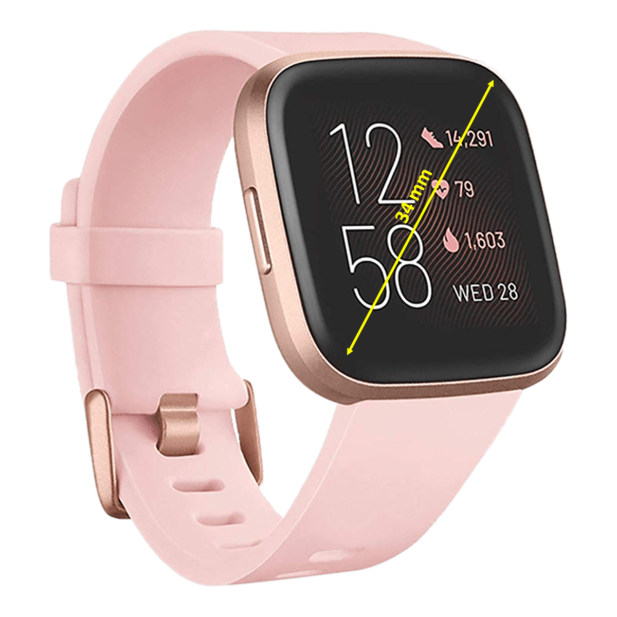 Fitbit Versa 2 Smartwatch (Color AMOLED Touchscreen Display, FB507RGPK, Copper Rose/Petal, Elastomer Band)_3