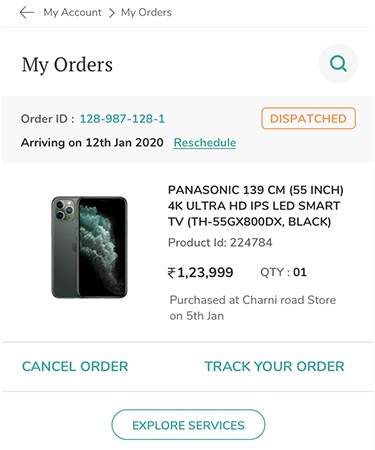 My Orders mobilee hrudcg