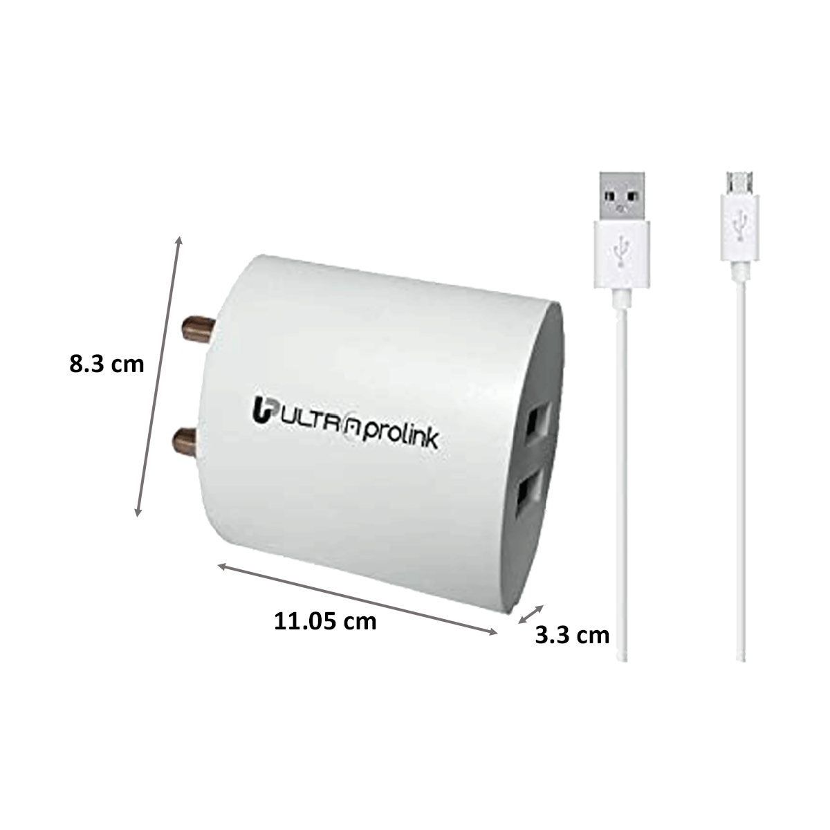 Ultraprolink Boost 10.5 Watt Single USB Wall Charger_2