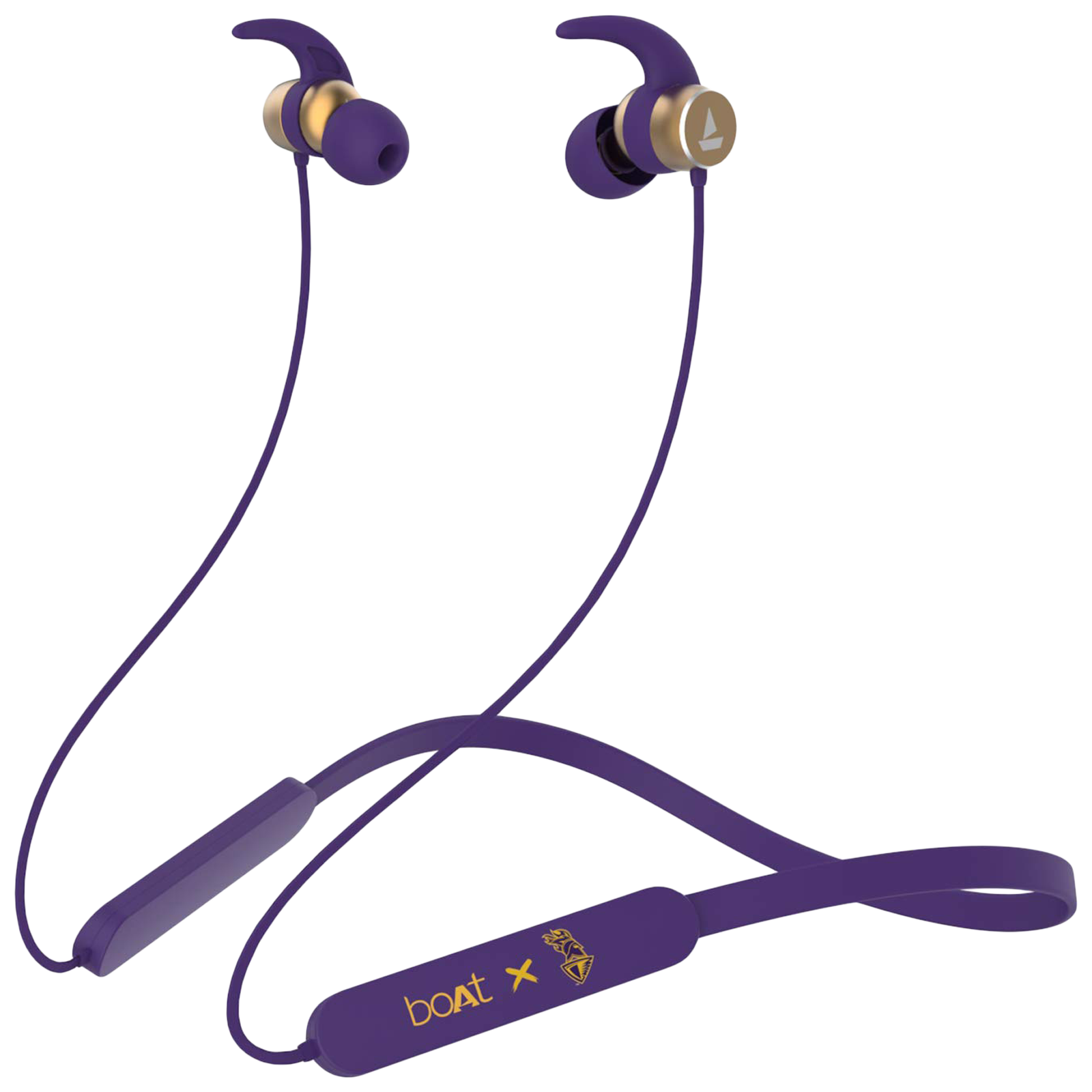 boAt Rockerz 255 KKR Edition In-Ear Noise Isolation Wireless Earphone with Mic (Bluetooth 4.1, Qualcomm CSR8635 Chipset, Purple)_1