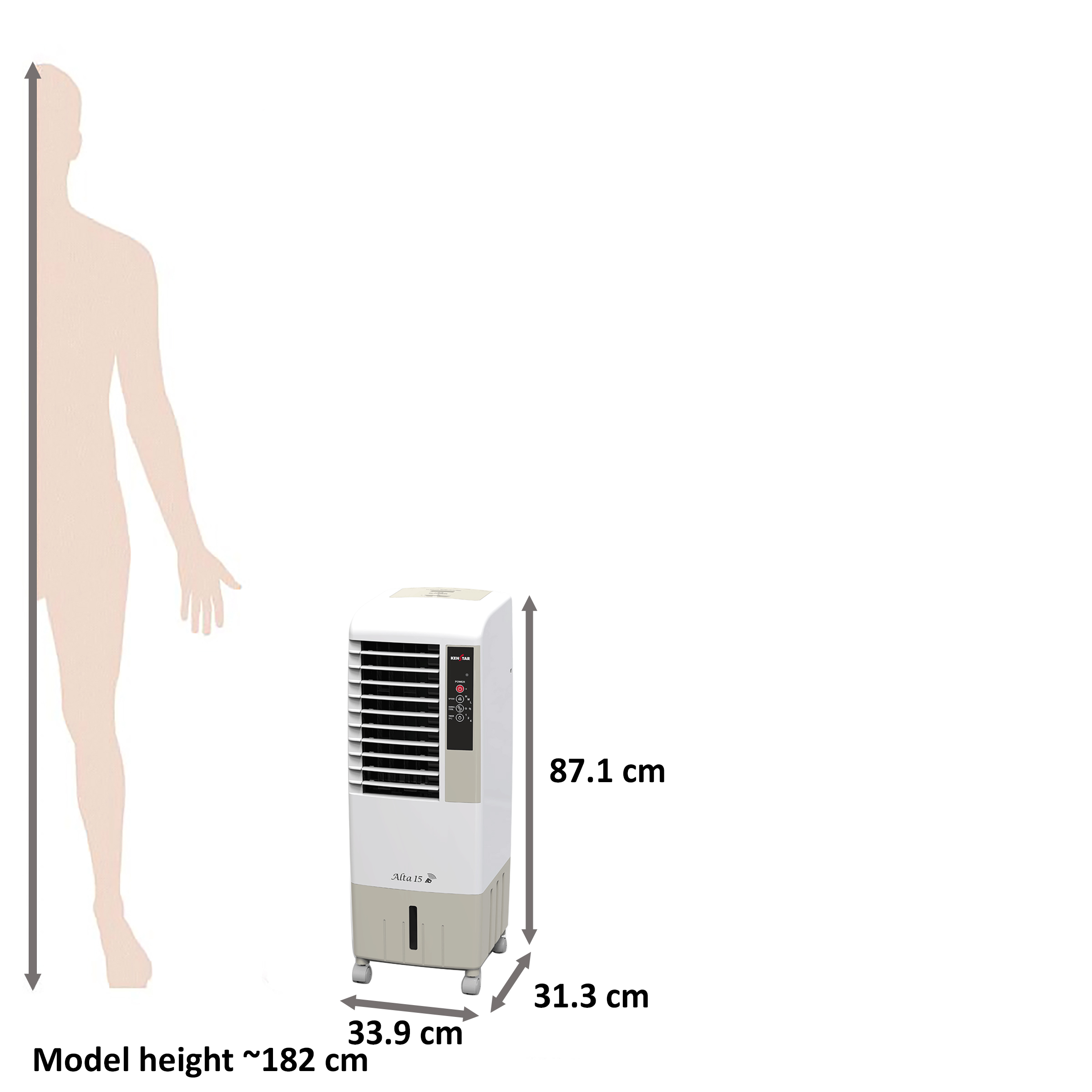 Kenstar Alta 15 Litres Tower Air Cooler (Inverter Compatible, KCLALTGY015BRH-ELM, Gold)_2