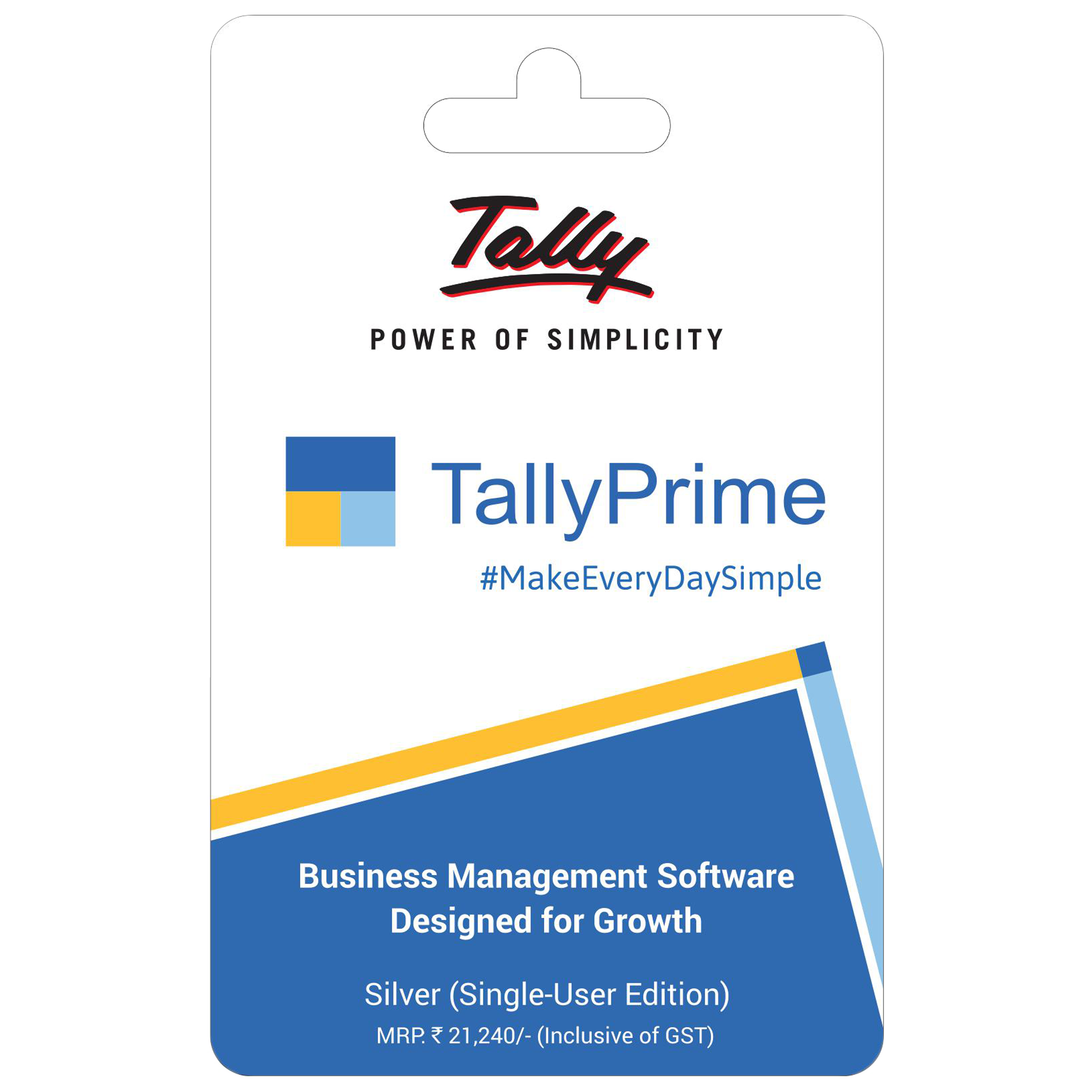 

Tally TallyPrime Silver For PC (1 Device, 1 Year), White/blue