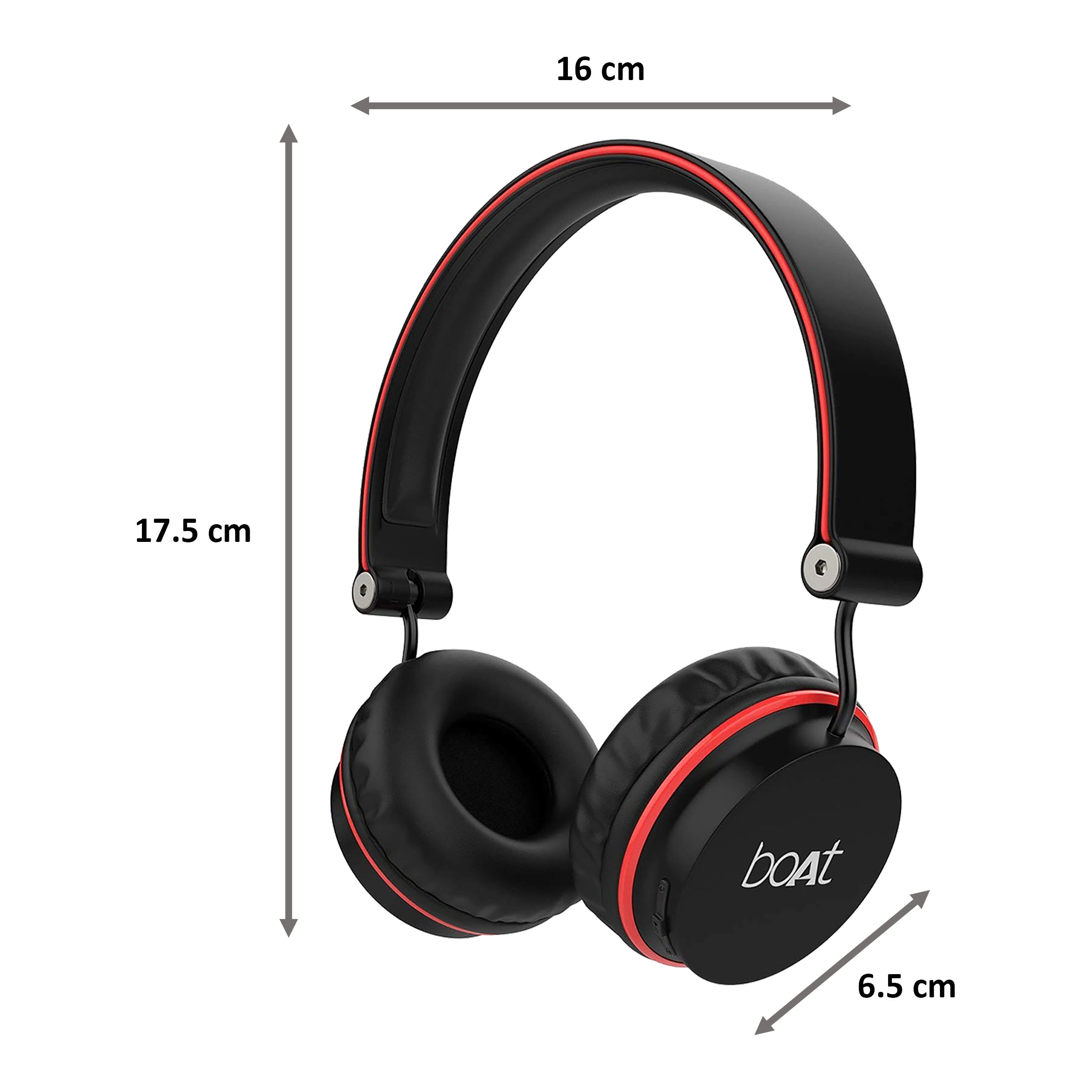 boat headphones red and black