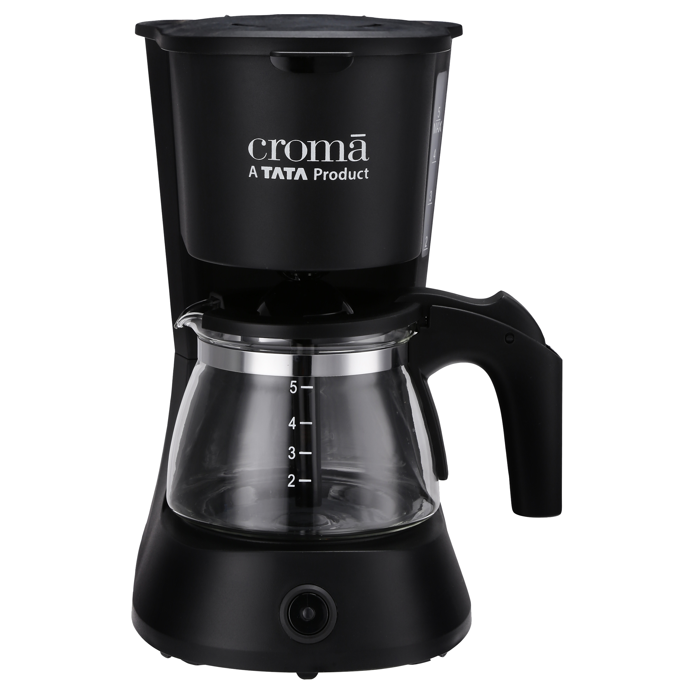 Croma 5 Cups Manual Coffee Maker (CRAK0029, Black)_1