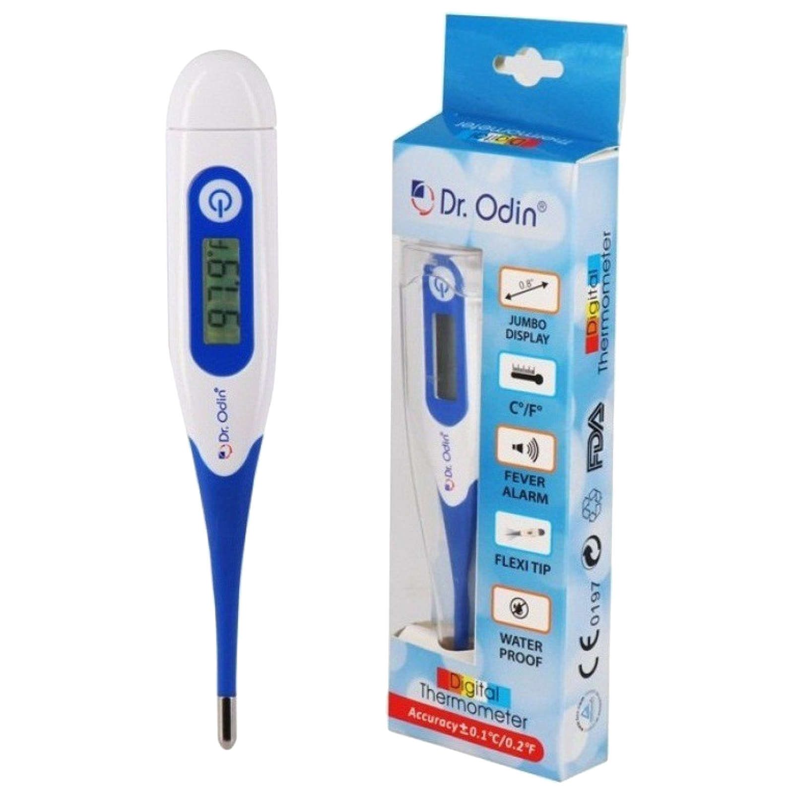 Dr. Odin LCD Digital Thermometer (Auto Shut Off, MT4333, White)_1