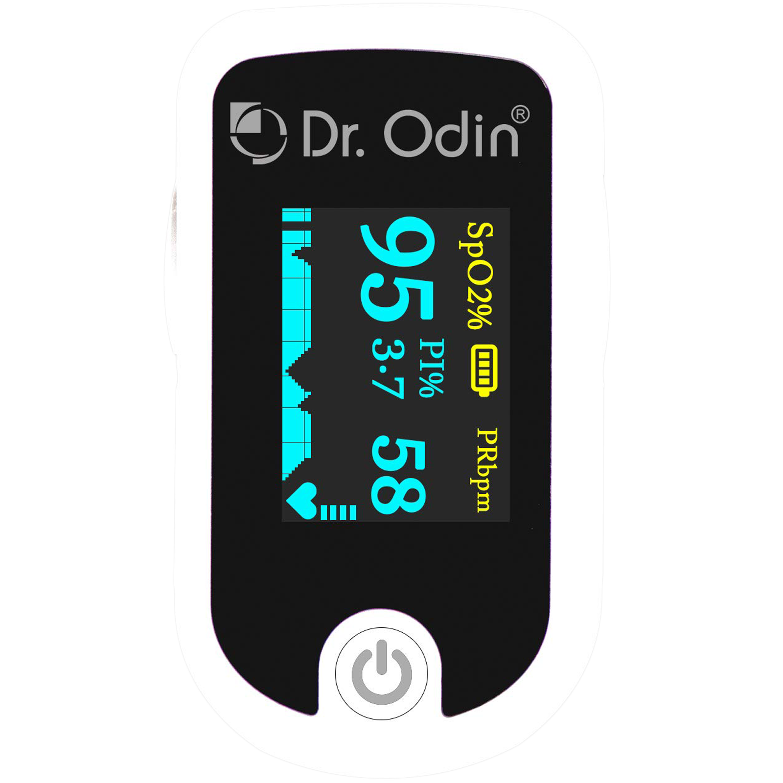 Dr. Odin OLED Pulse Monitor/Oximeter (Alarm Function, FS20E, White)_1
