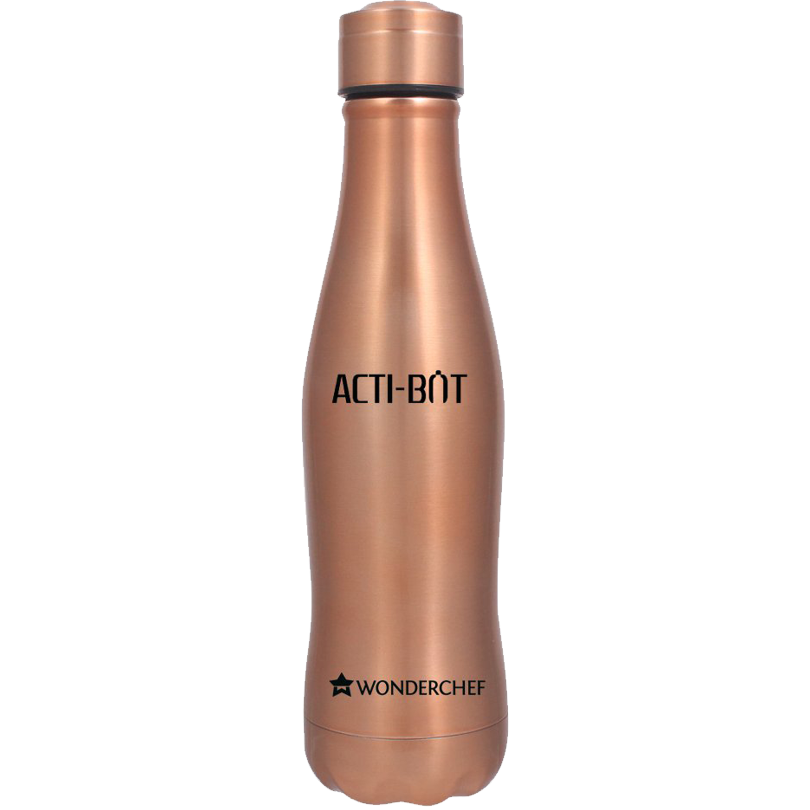 

Wonderchef Acti-Bot 0.65 Litres Stainless Steel Water Bottle (Spill and Leak Proof, 63153147, Copper), No color