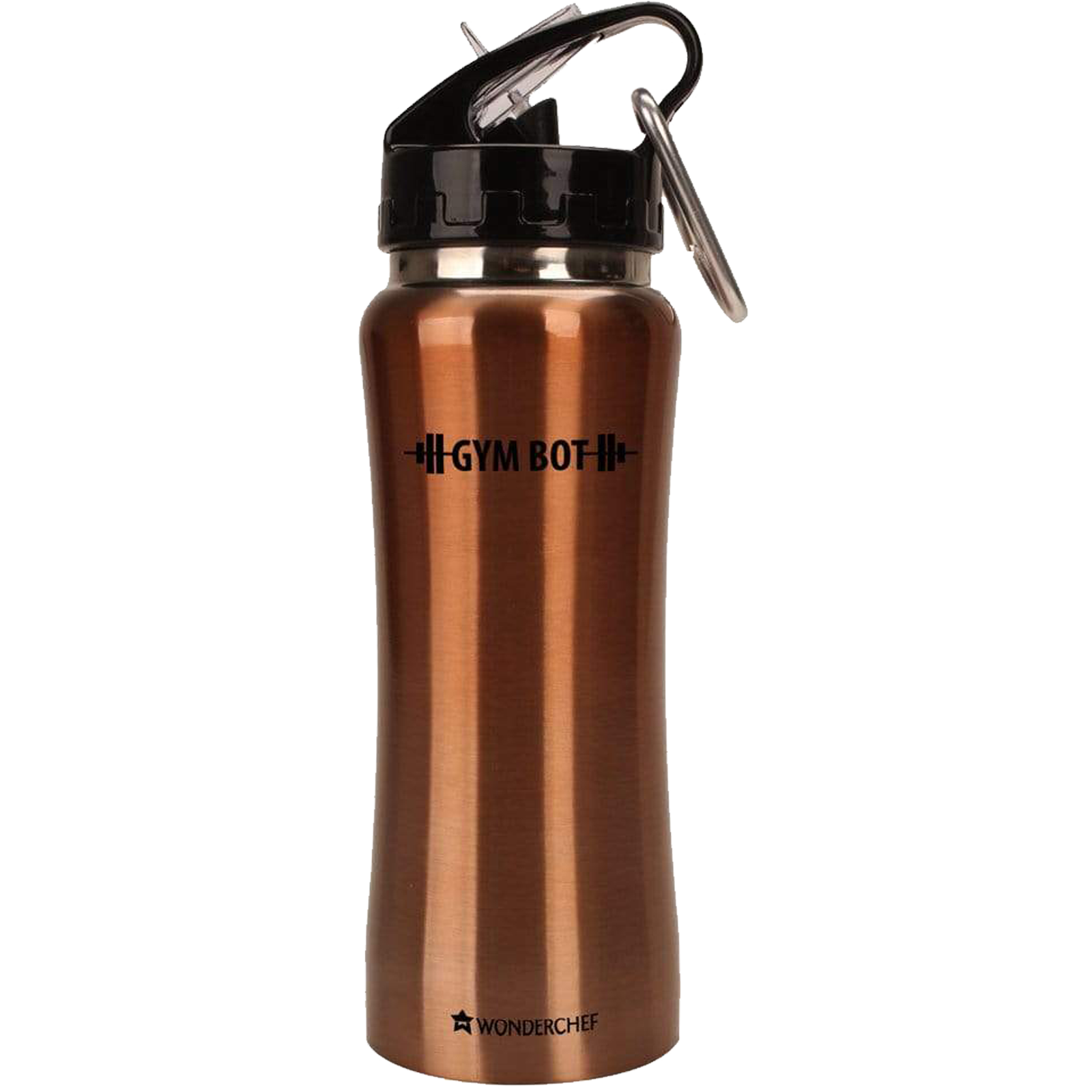 Wonderchef Gym-Bot 0.5 Litres Stainless Steel Water Bottle (Spill and Leak Proof, 63153152, Copper)_1