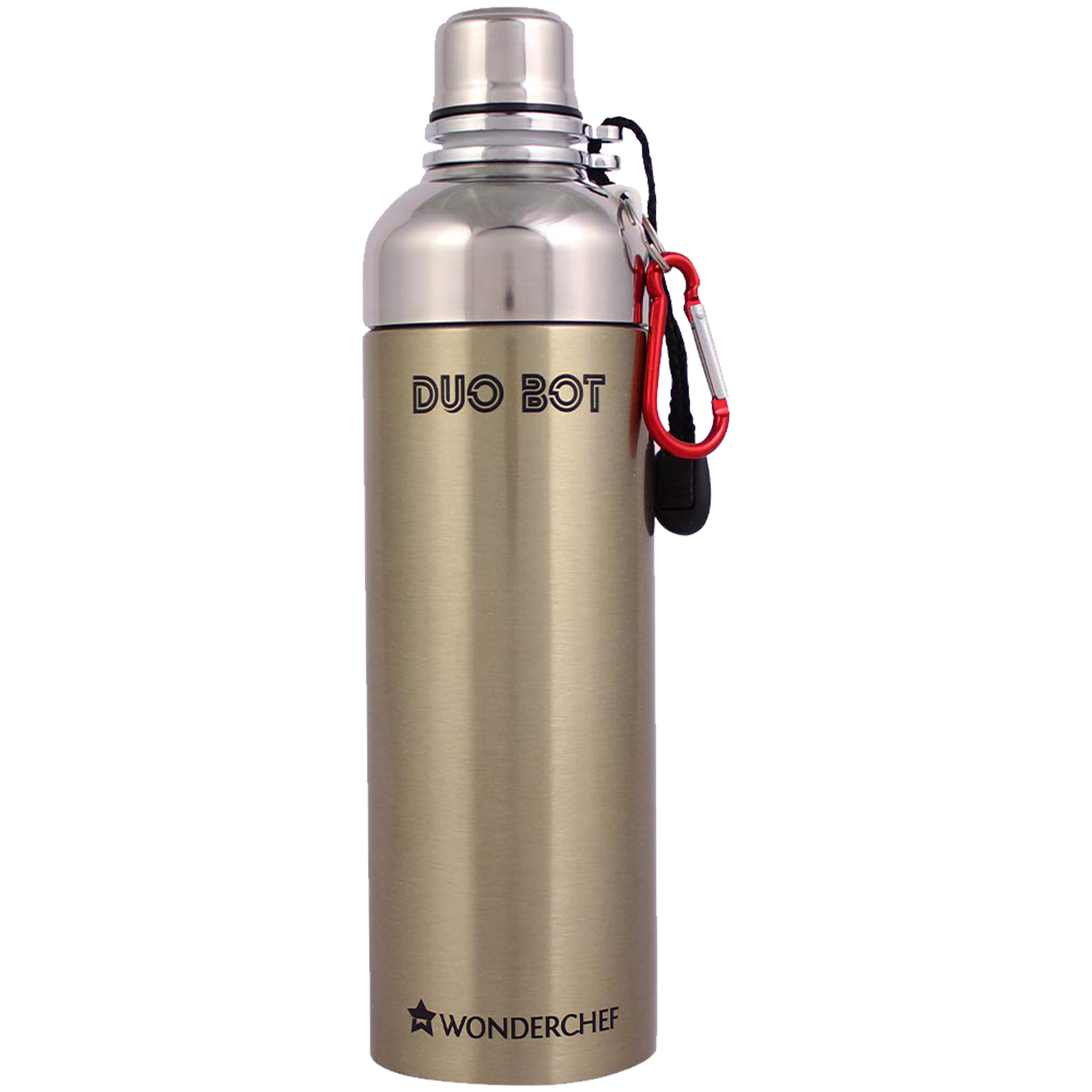 Wonderchef Duo-Bot 0.75 Litres Stainless Steel Water Bottle (Spill and Leak Proof, 63153154, Gold)_1