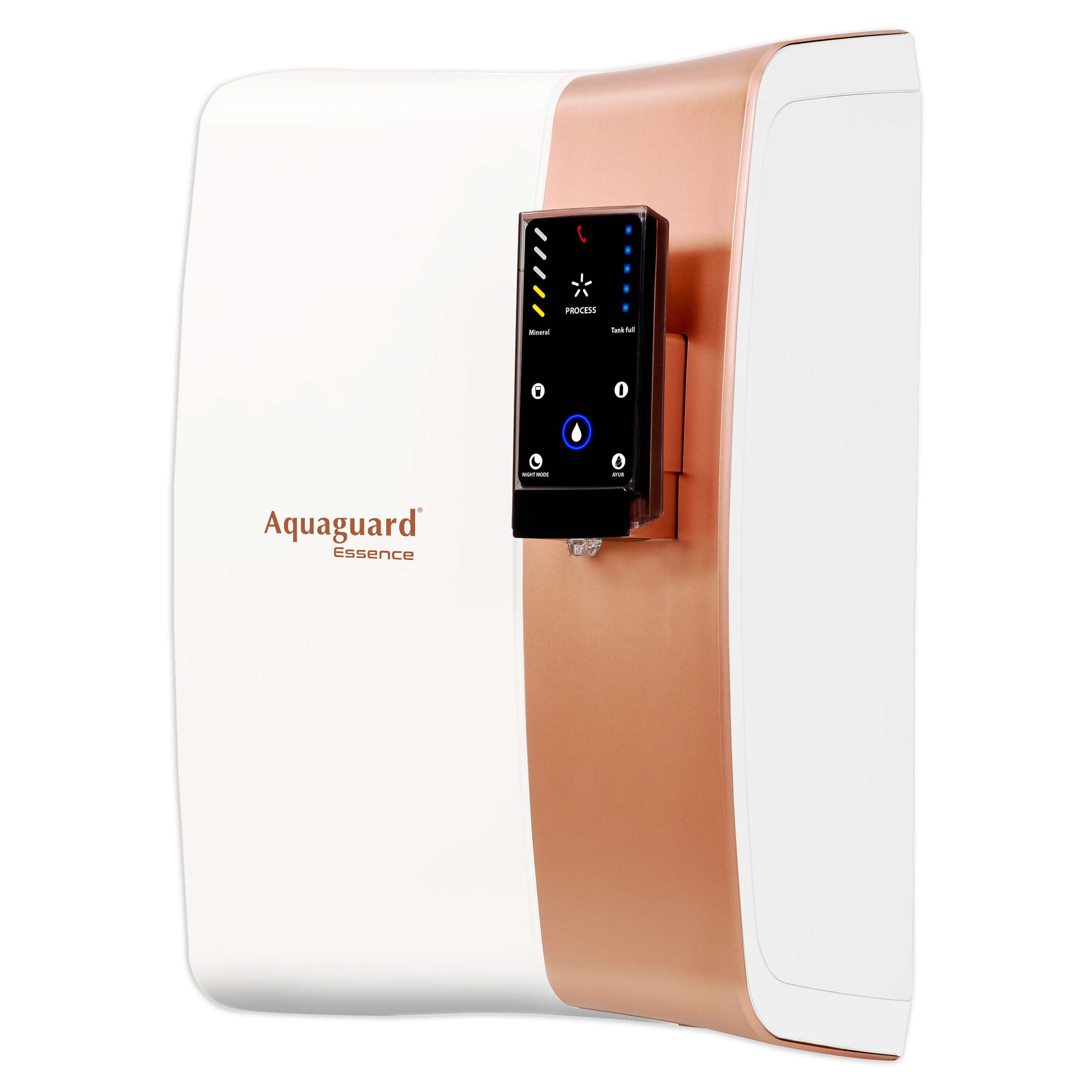 aquaguard - aquaguard Essence RO + UV Electrical Water Purifier (Mineral Content Sensor, GWPDAGESE00000, Pearl White/Metallic Copper)