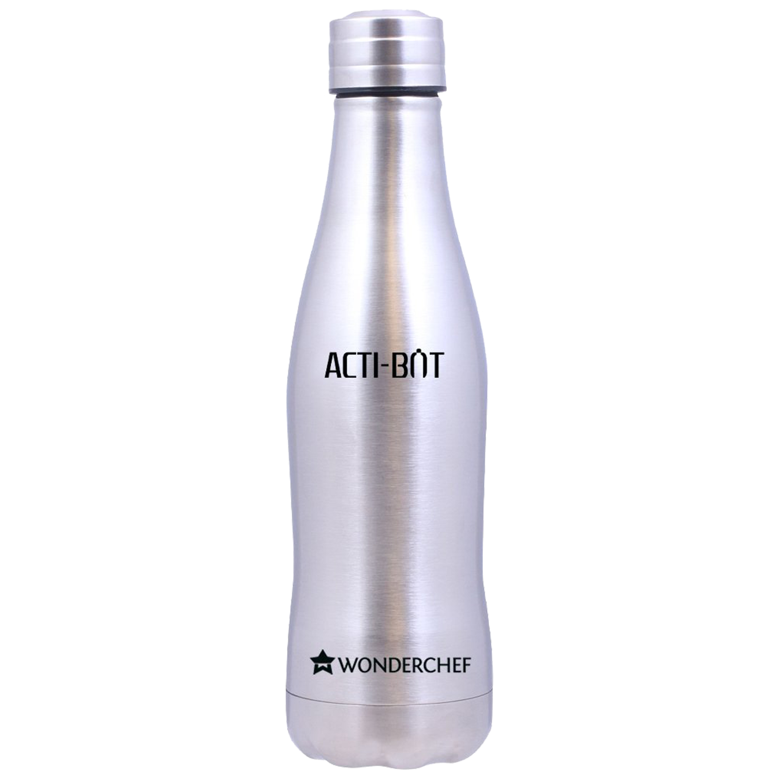 wonderchef - wonderchef Acti-Bot 0.65 Litres Stainless Steel Water Bottle (Spill and Leak Proof, 63153146, Silver)
