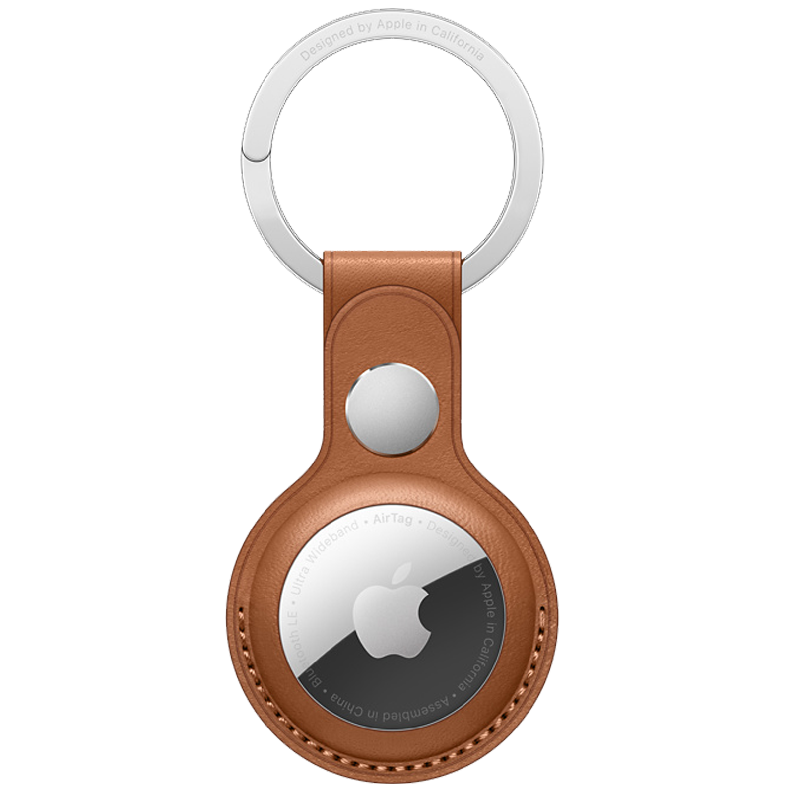 Apple AirTag Key Ring (French Leather, MX4M2ZM/A, Saddle Brown)