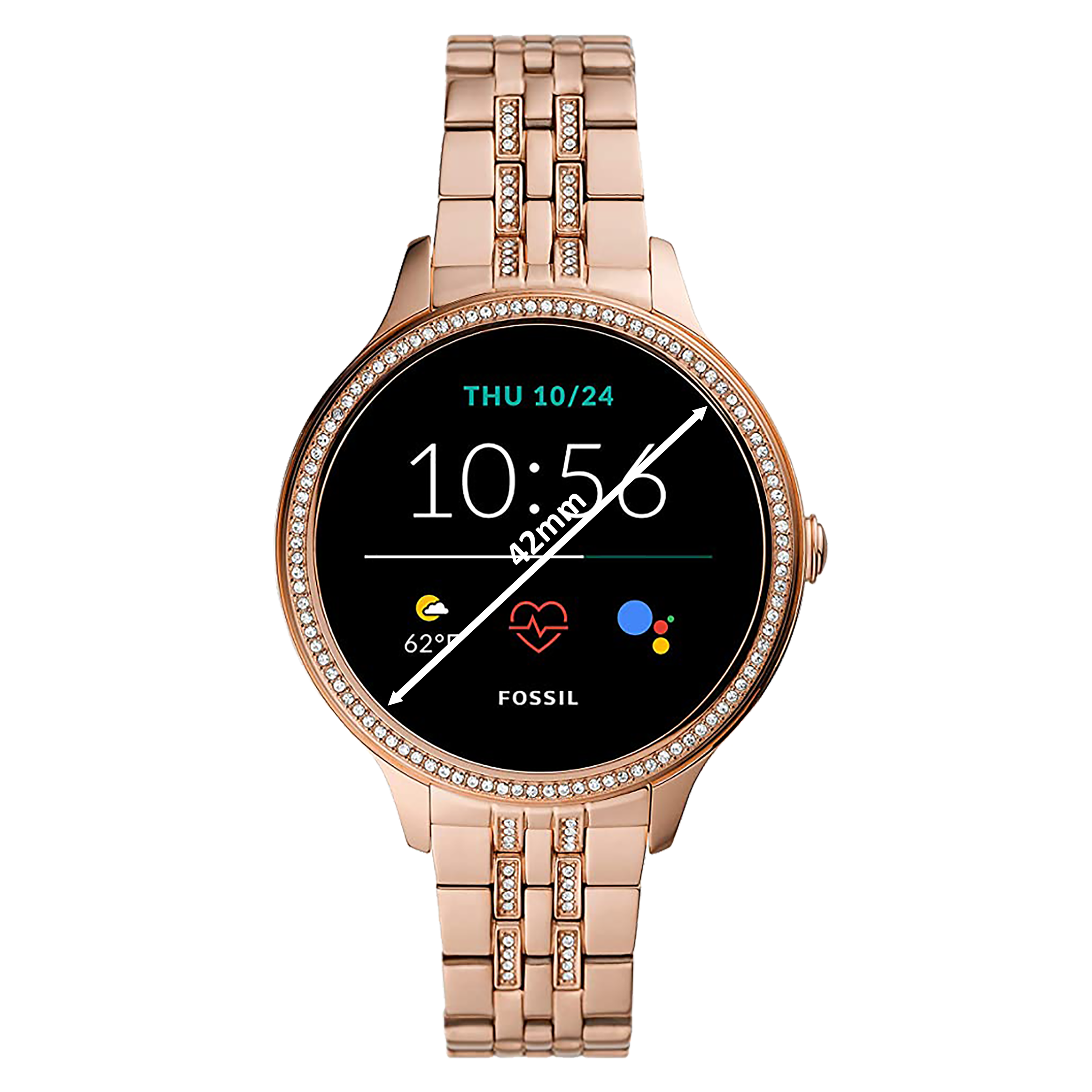 Buy Fossil Gen 5E Smart Watch (GPS, 42mm) (Water Resistance, FTW6073, Rose  Gold, Stainless Steel) Online - Croma