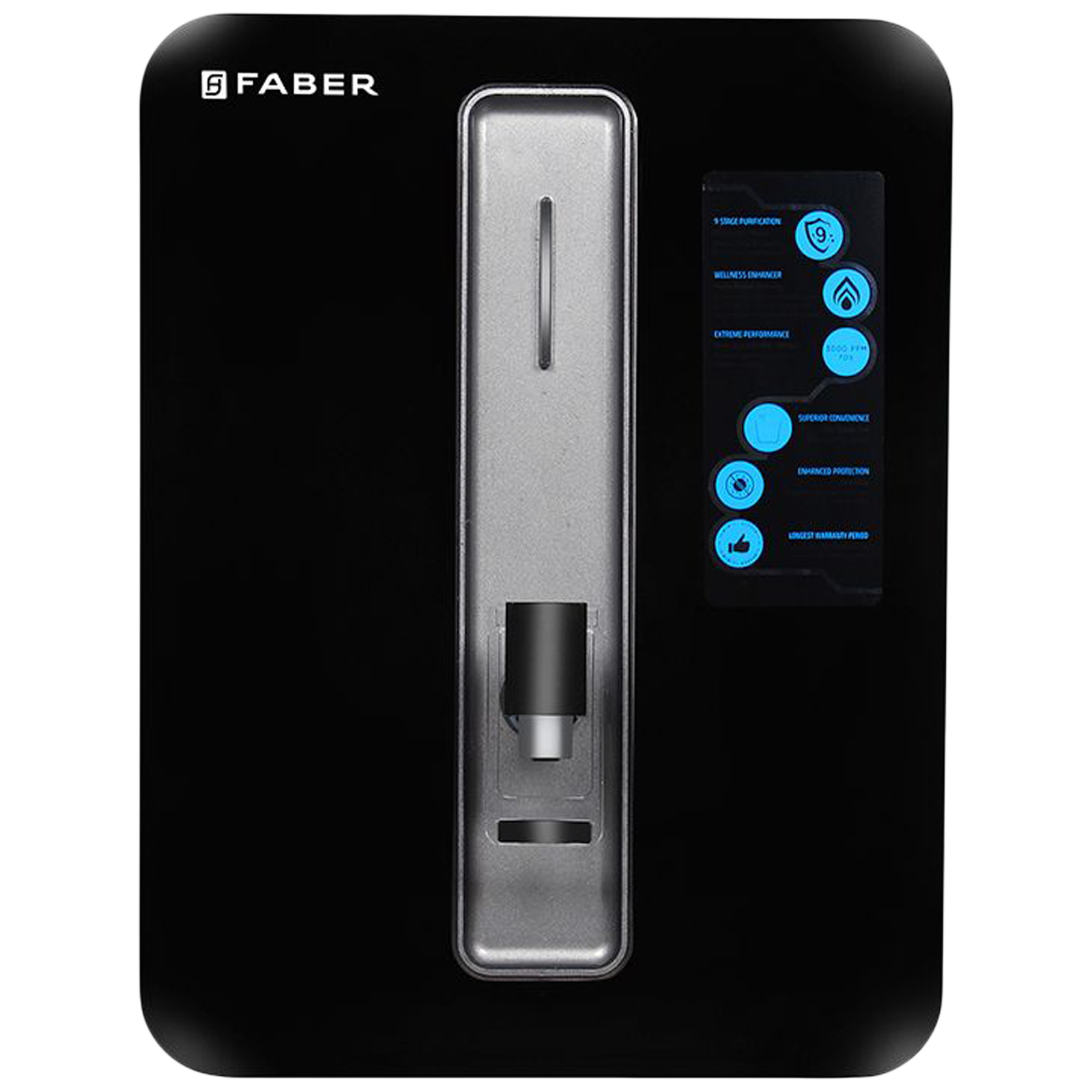 Faber Casper Plus RO + UV + MAT Water Purifier (7 Stages Purification, Black)_1