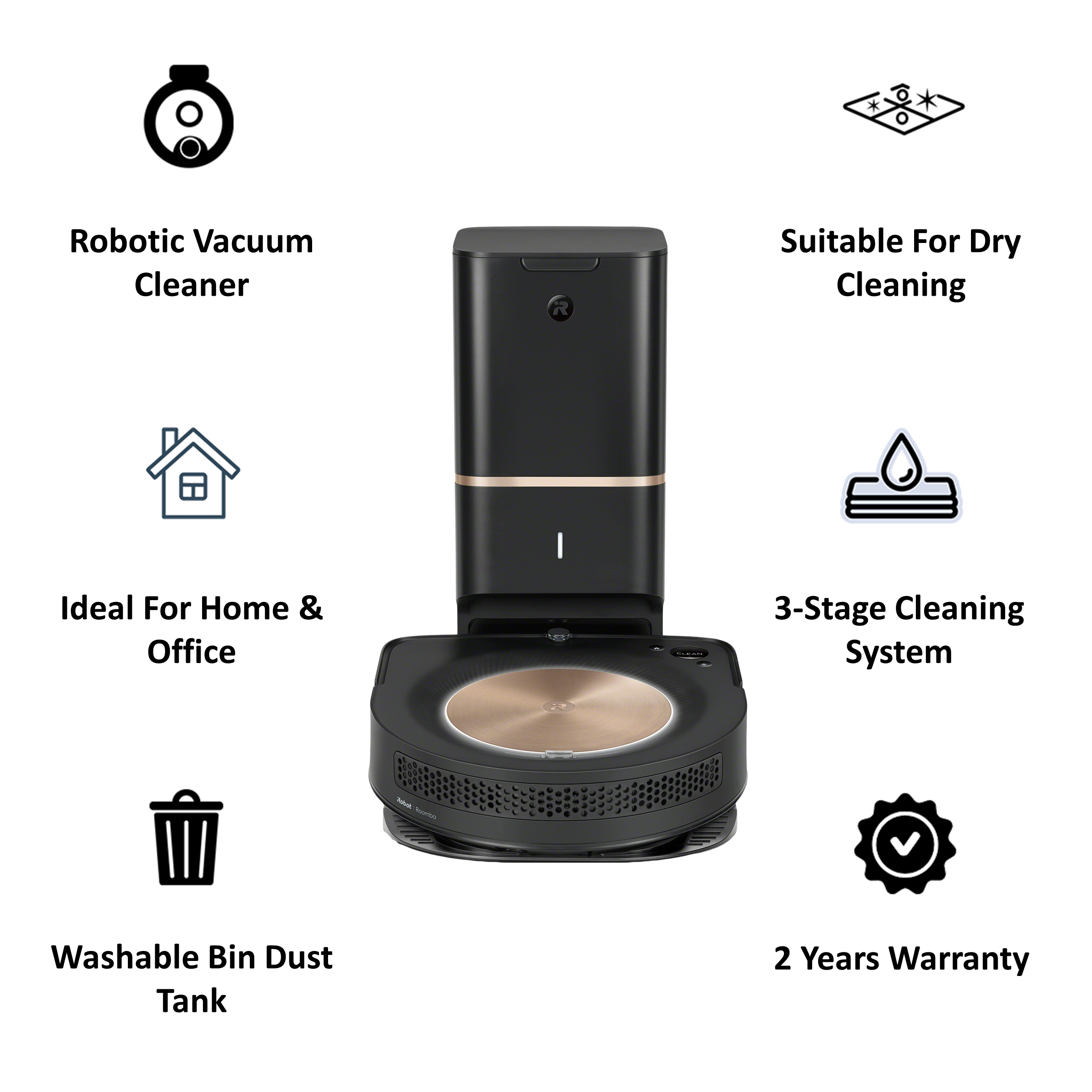 velordnet vinge Junction Buy iRobot Roomba s9 Plus 1200 Watts Robotic Vacuum Cleaner (0.55 Litres  Tank, s9558, Black) Online - Croma