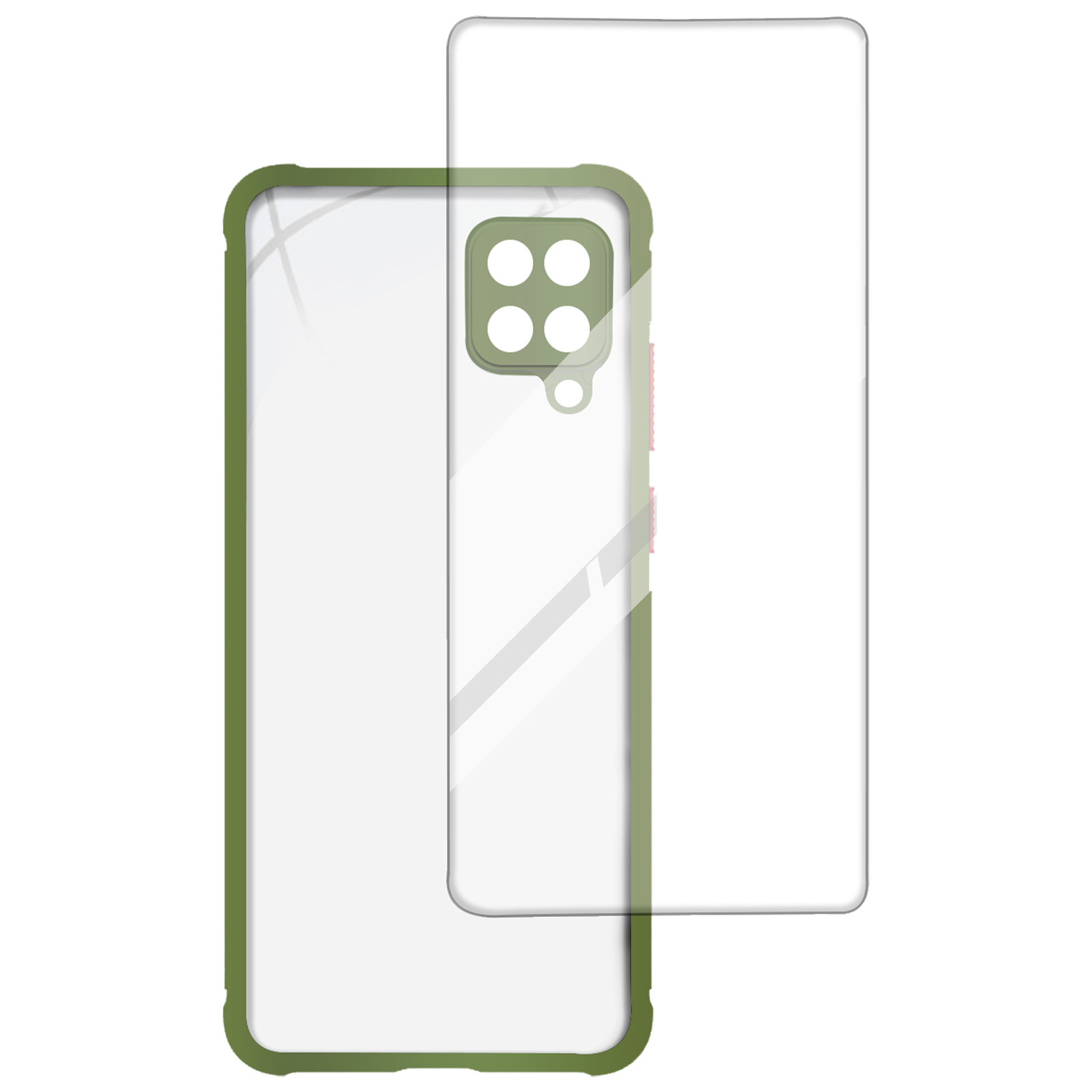 

Arrow Hybrid Back Case and Screen Protector Bundle For Samsung Galaxy A12 (Ultra Transparent Visibility, AR-1052, Light Green), No color