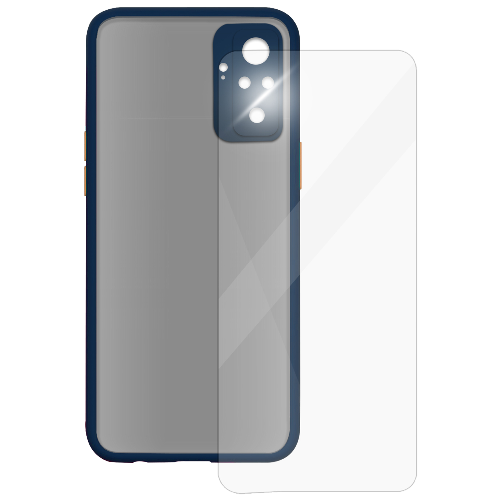 

Arrow Camera Duplex Back Case and Screen Protector Bundle For Xiaomi Redmi Note 10 Pro Max (Ultra Transparent Visibility, AR-1004, Blue), No color