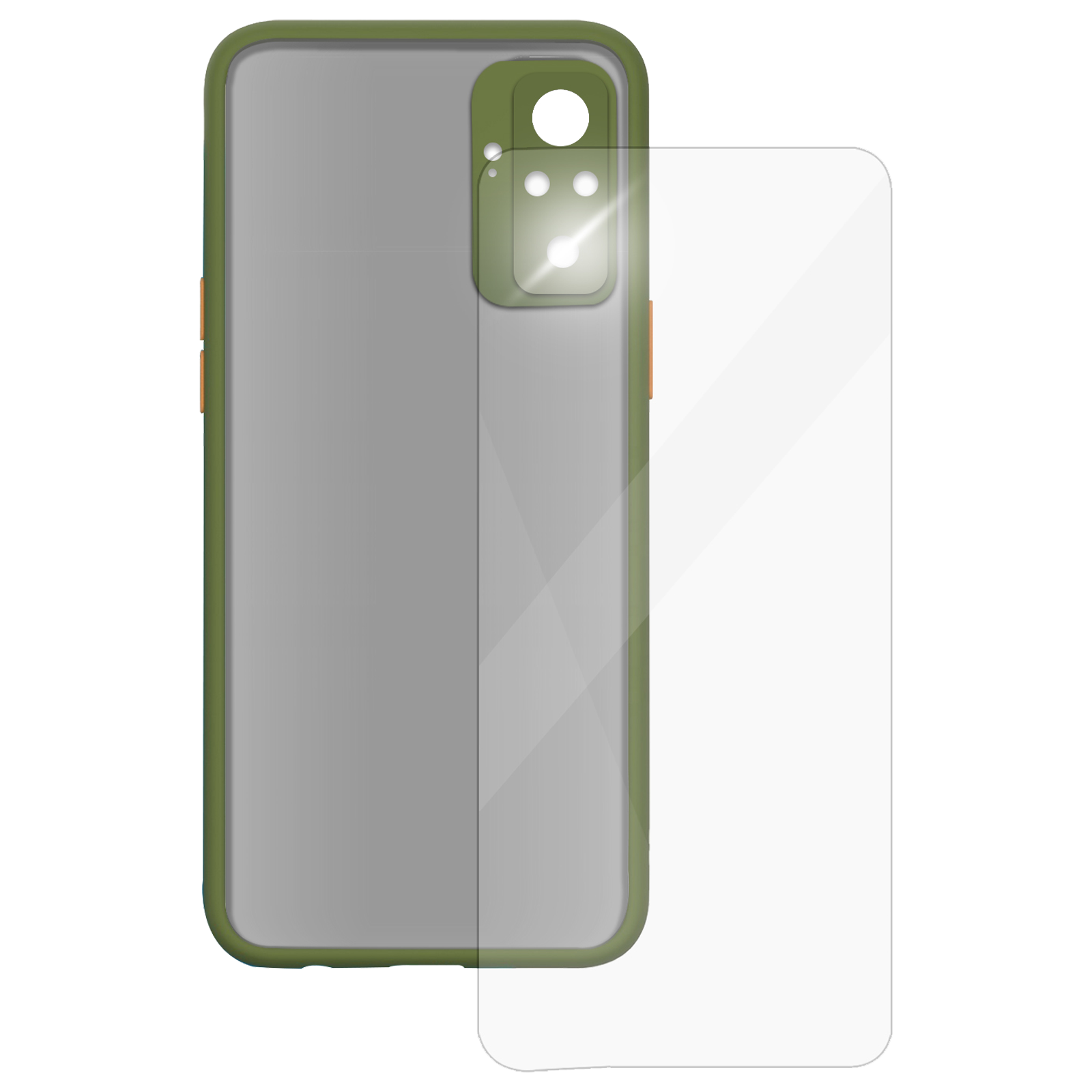 

Arrow Camera Duplex Back Case and Screen Protector Bundle For Xiaomi Redmi Note 10 Pro Max (Ultra Transparent Visibility, AR-1007, Light Green), No color