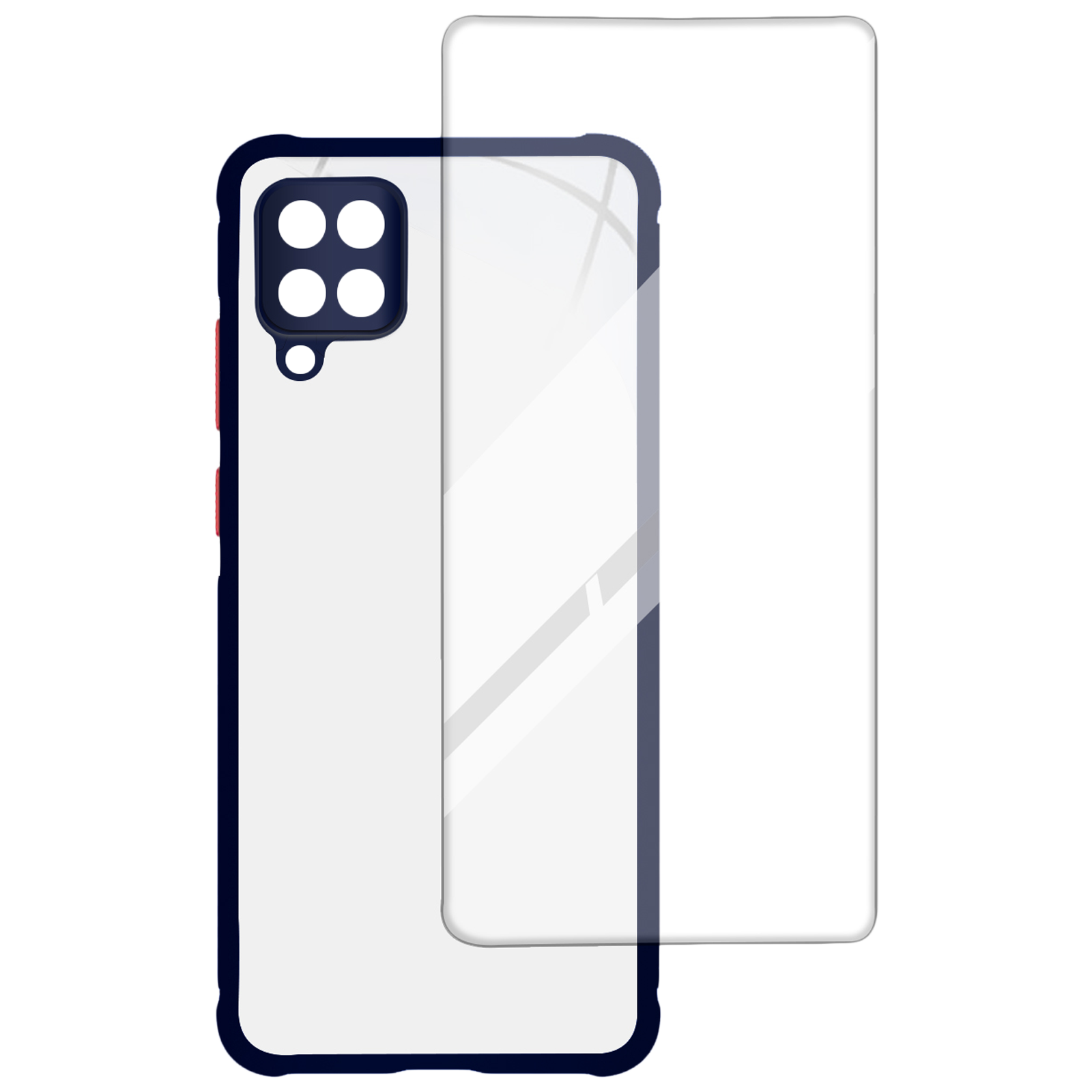 

Arrow Hybrid Back Case and Screen Protector Bundle For Samsung Galaxy M12 (Ultra Transparent Visibility, AR-979, Blue), No color