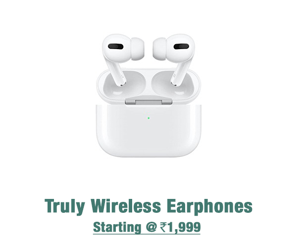 Truly wireless earbuds