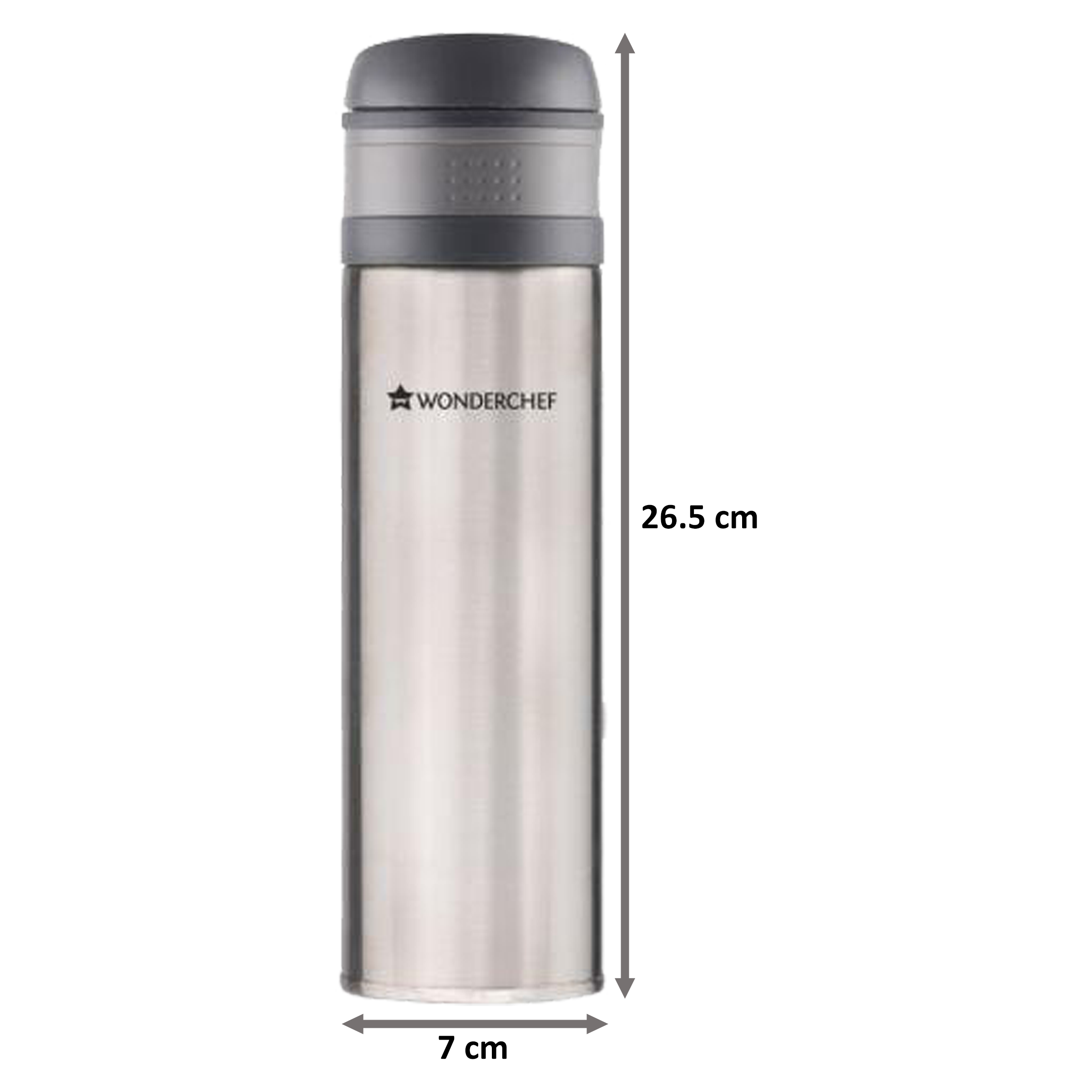 absceso niebla tóxica codo Buy Wonderchef Uni-Bot 0.5 Litres Stainless Steel Water Bottle (Vacuum  Insulation, 63152855, Silver) Online - Croma