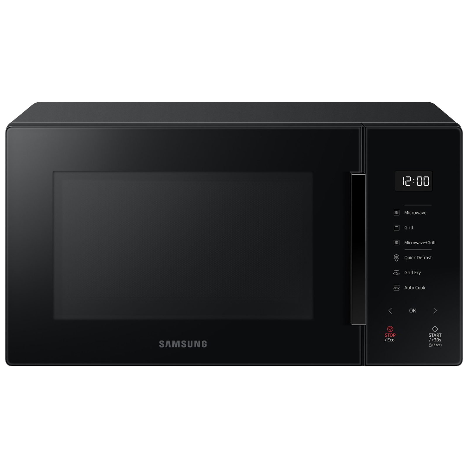 Samsung Baker 23 Litres Grill Microwave Oven (Auto Cook, MG23T5012CK/TL, Pure Black)_1