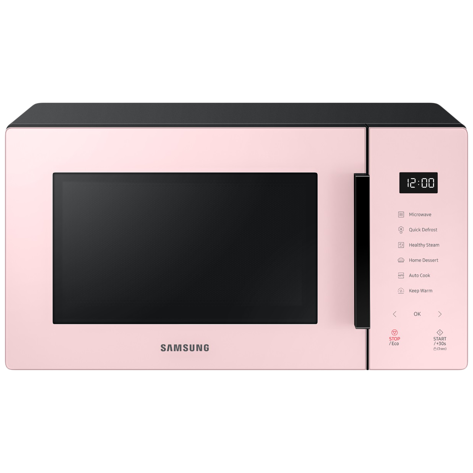 Samsung Baker 23 Litres Solo Microwave Oven (Auto Cook, MS23T5012UP/TL, Clean Pink)_1