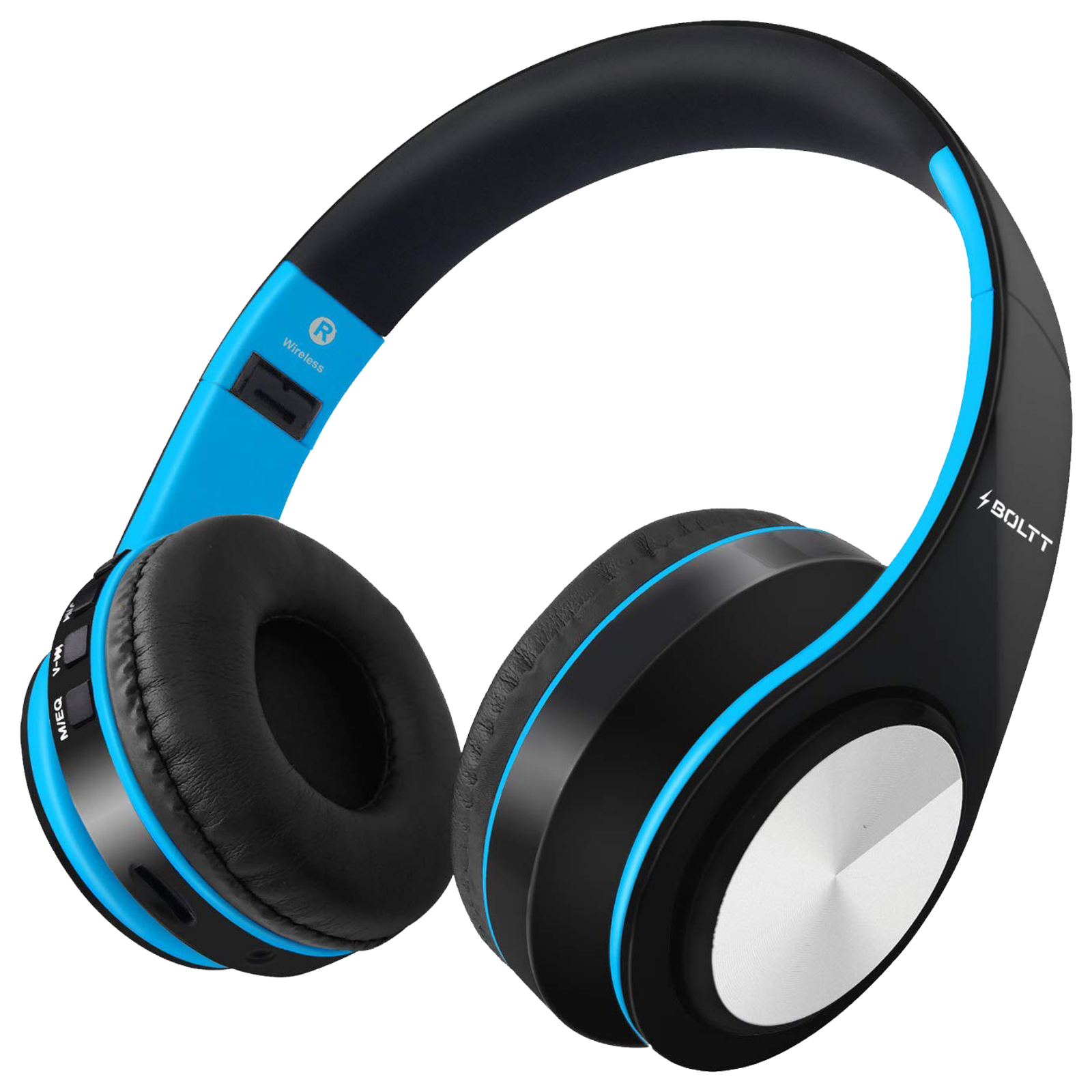 Fire-Boltt BH1001 BH1000 On-Ear Noise Isolation Wireless Headphone with Mic (Bluetooth 5.0, Exceptional Sound with Great Bass, Blue)