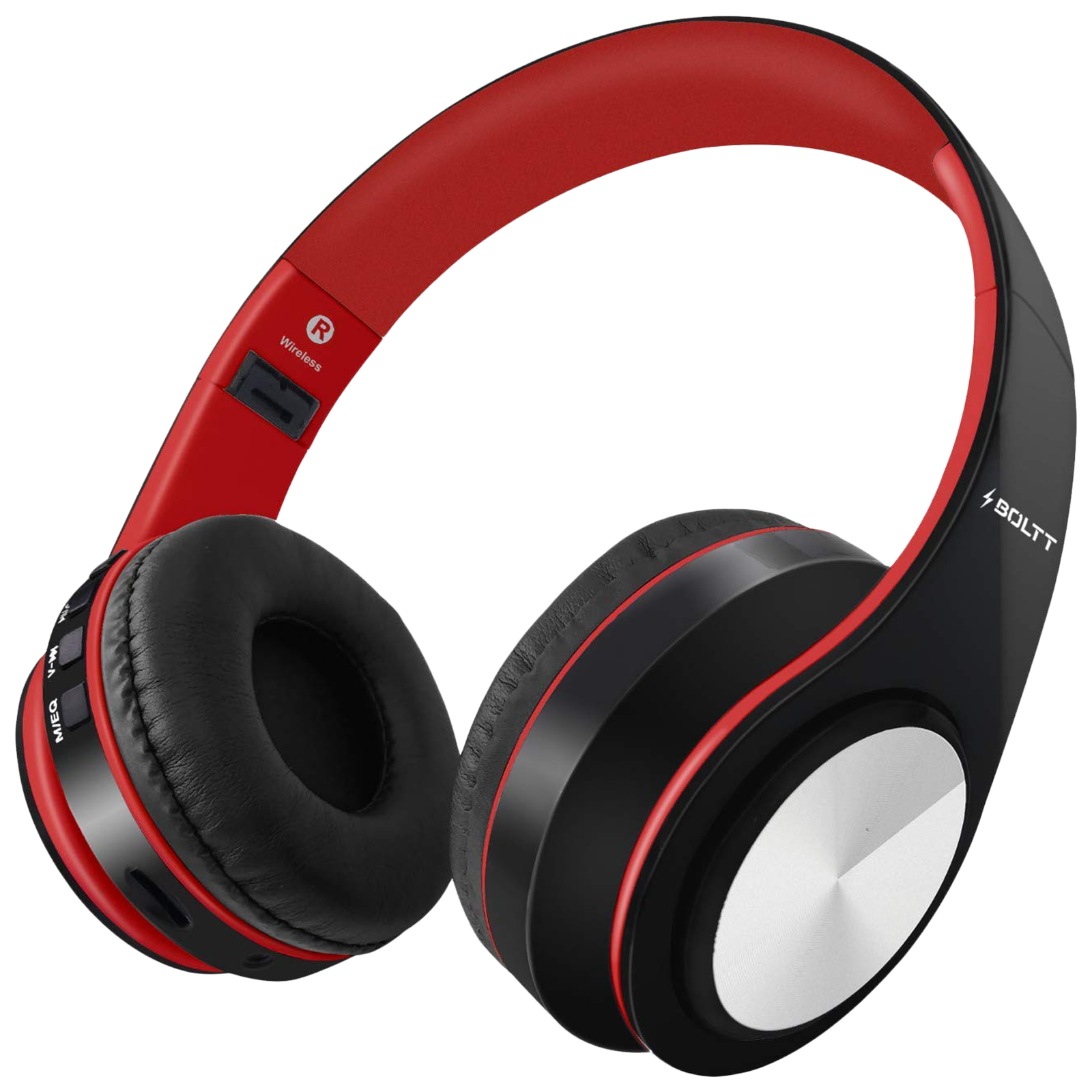 fire-boltt - Fire Boltt BH1001 On-Ear noise Isolation Wireless Headphone with Mic (Bluetooth 5.0, Exceptional Sound with Great Bass, BH1000, Red)